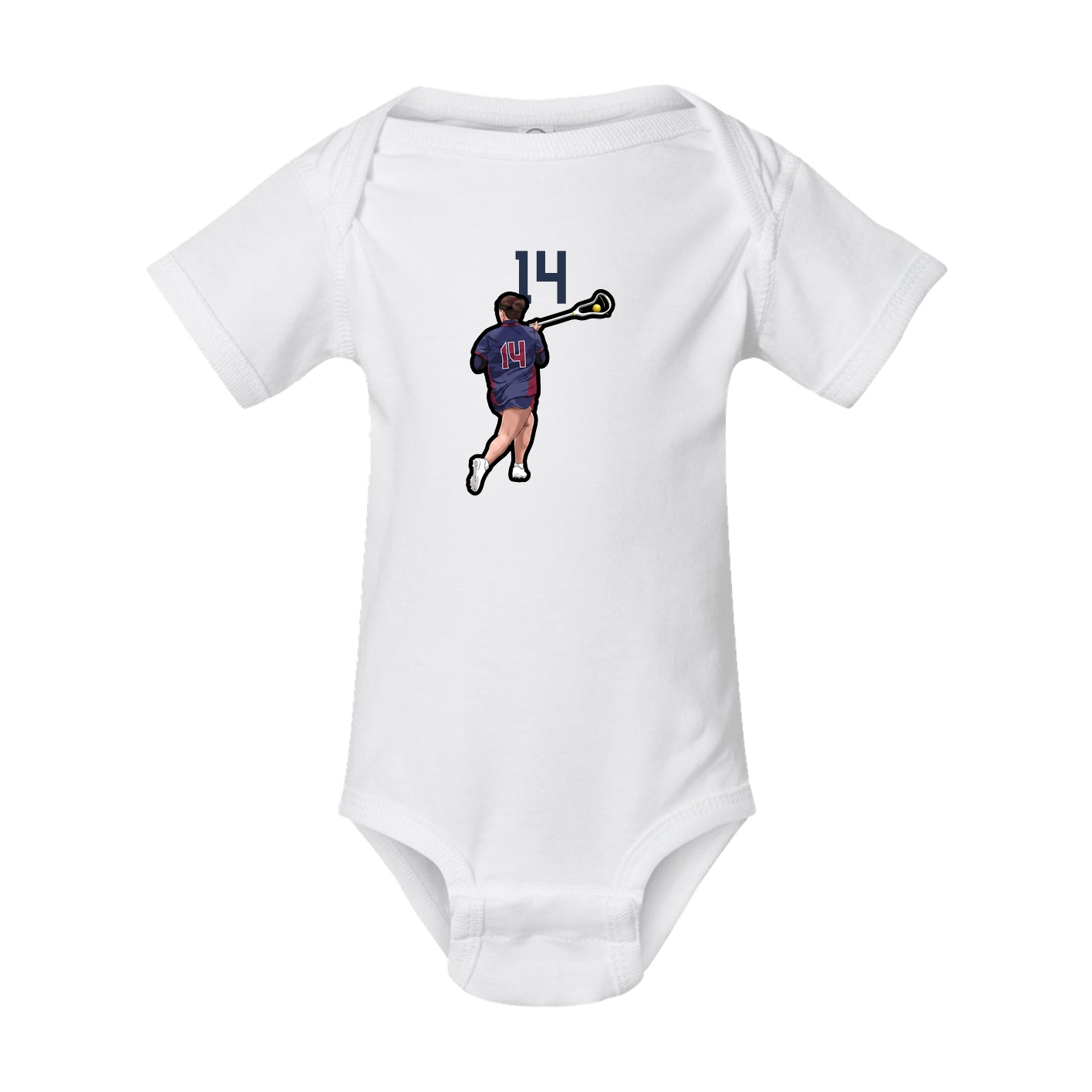 Baby Onesie — Number Top in White