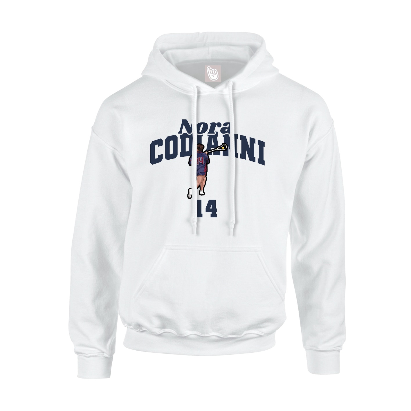 Hoodie — Signature Arch in White