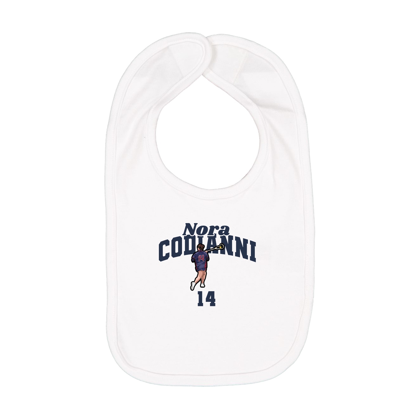 Infant Bib — Signature Arch in White