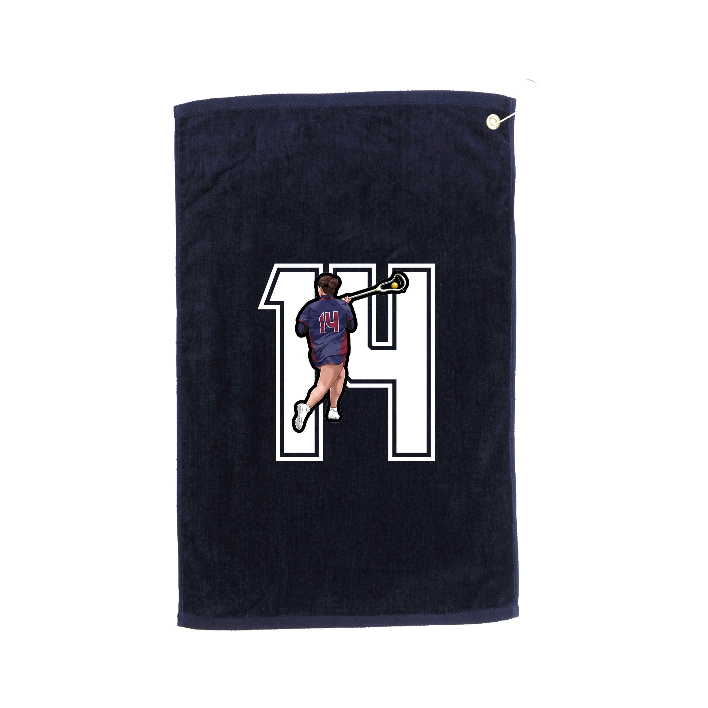 Golf Towel — Number in Navy