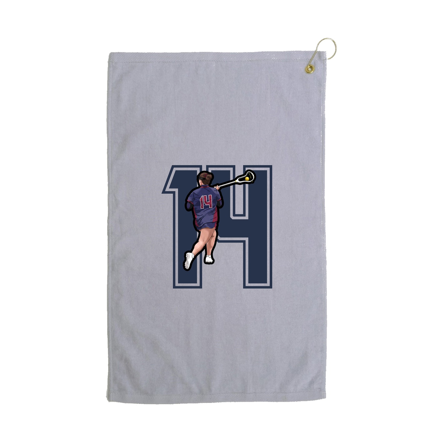 Golf Towel — Number in Grey