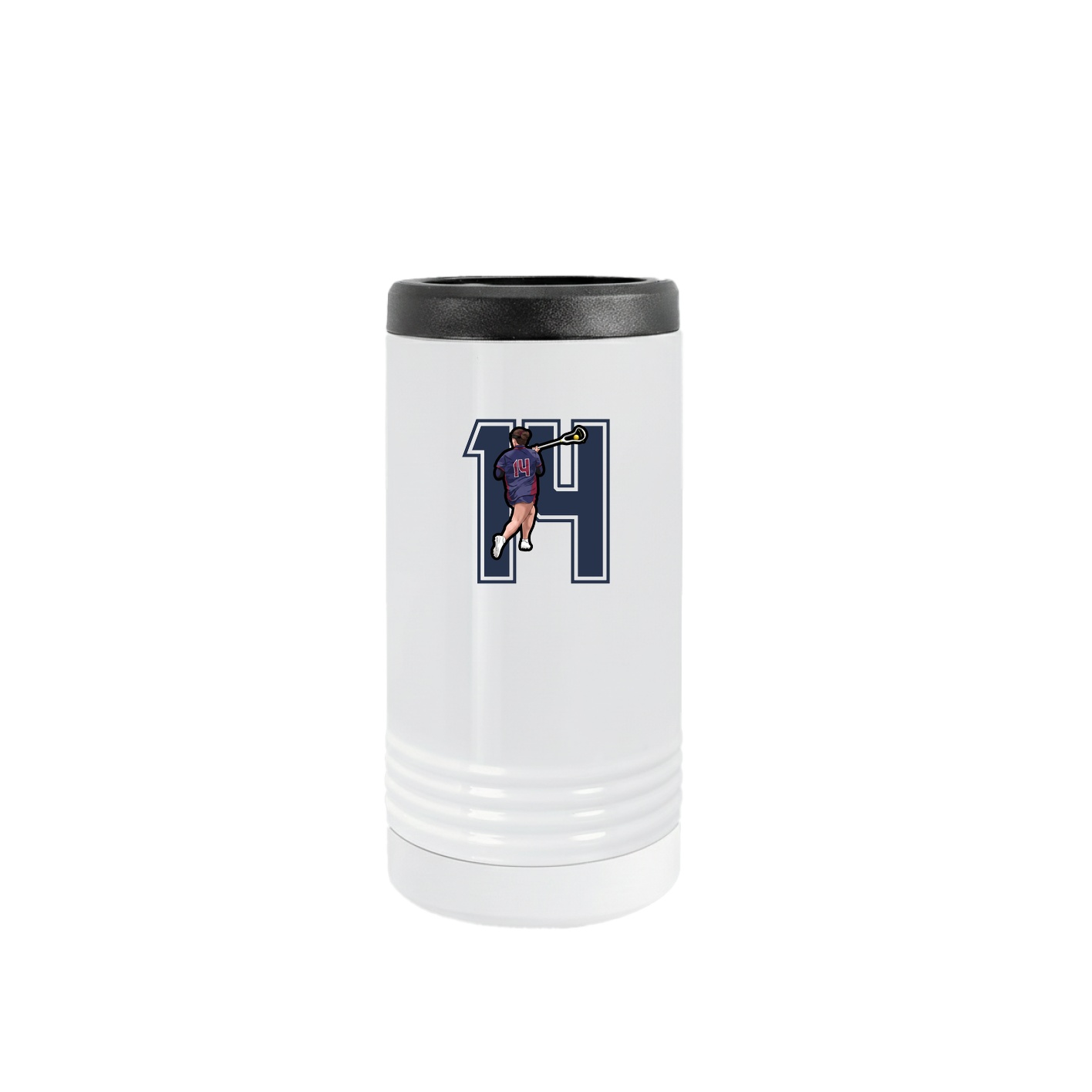 Slim Beverage Holder — Number in White