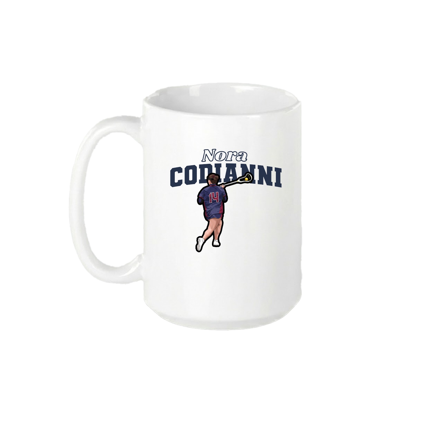 15oz Coffee Mug — Name Arch in White