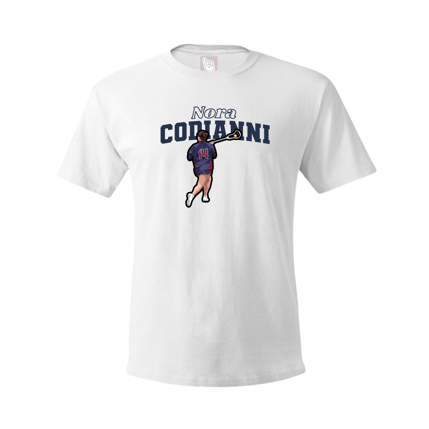Youth Tee — Name Arch in White