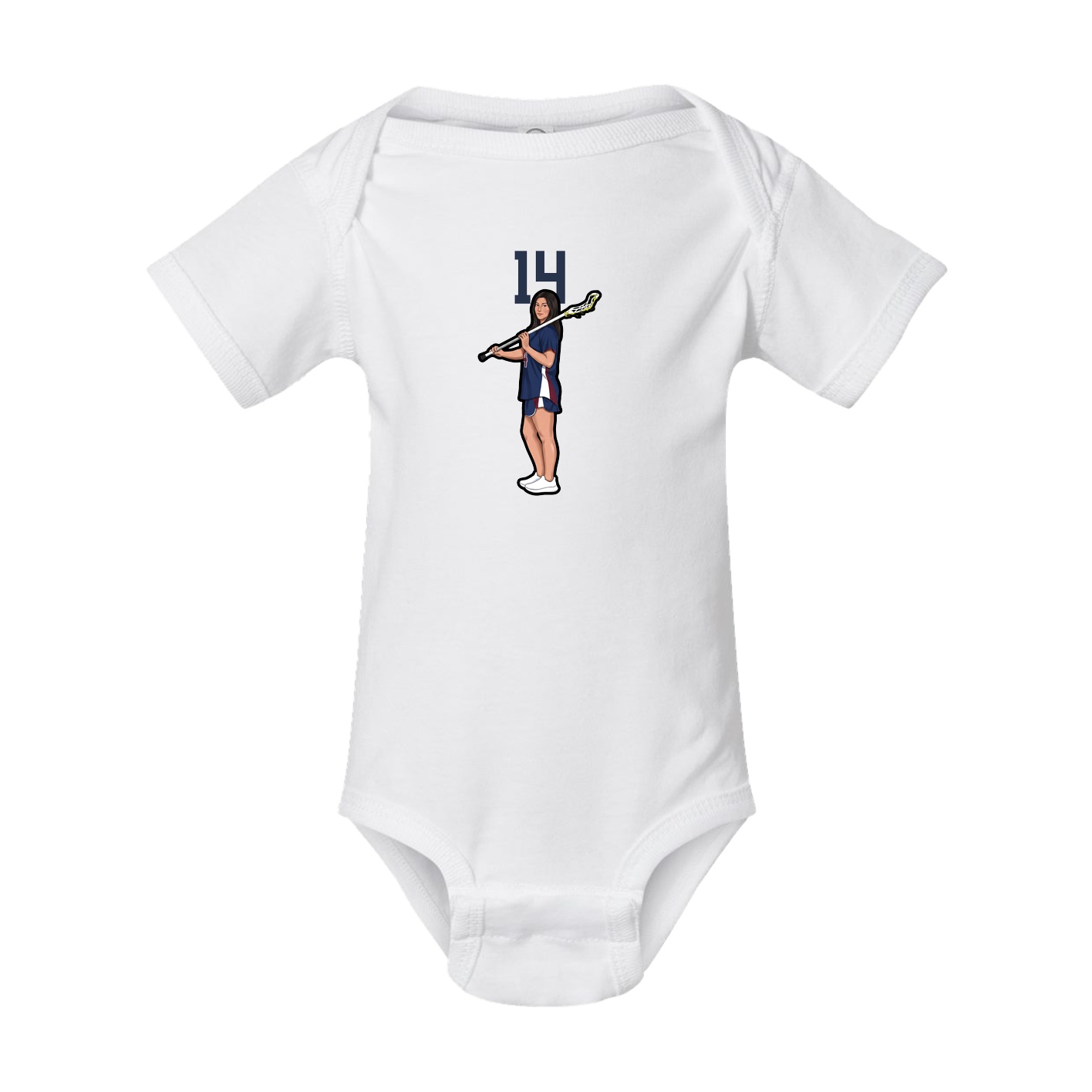 Baby Onesie — Number Top in White