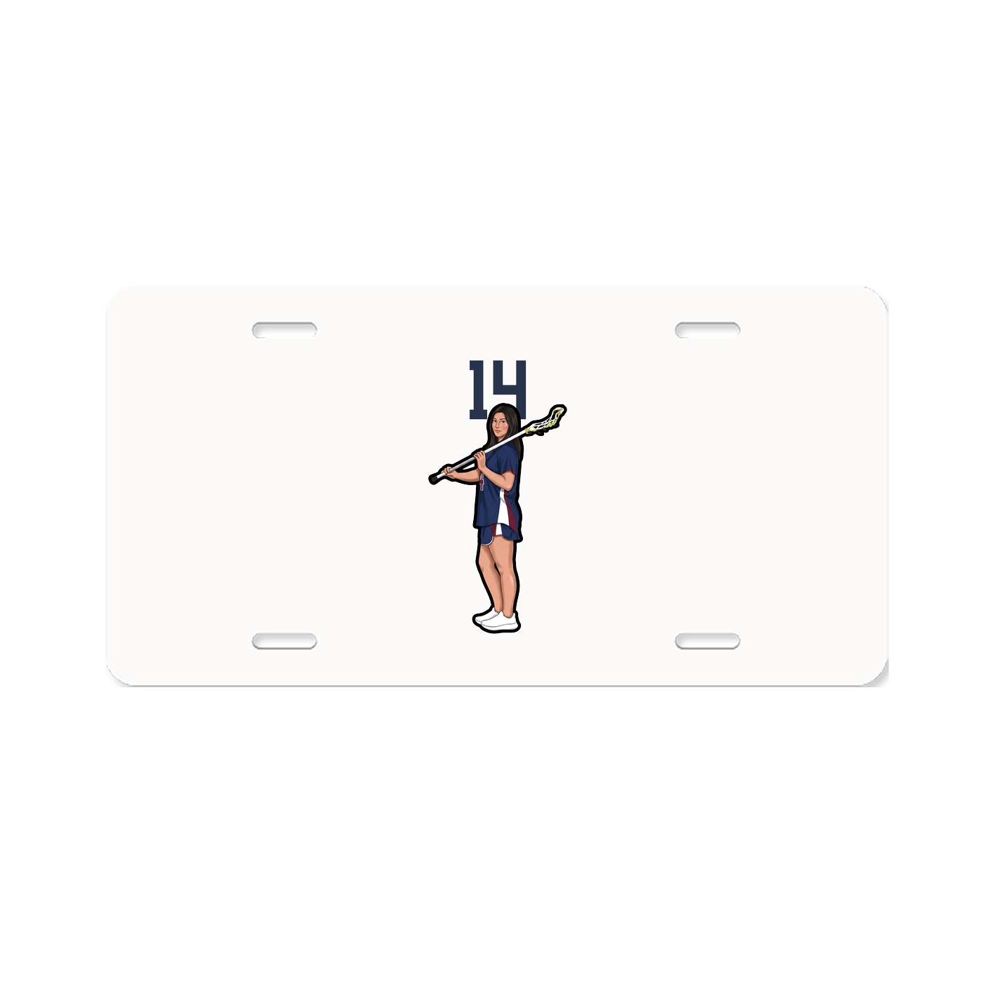 License Plate — Number Top in Classic
