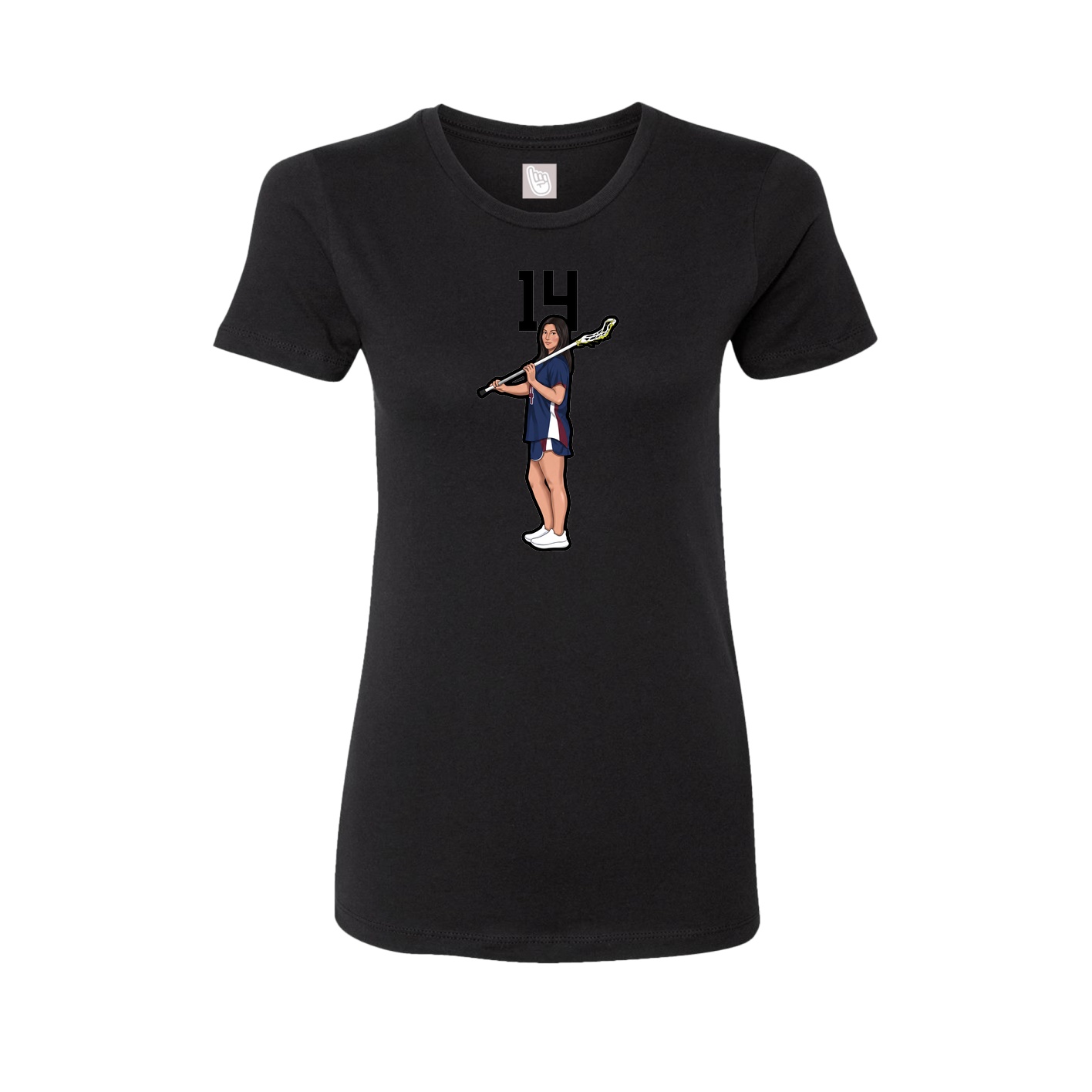 Womens Tee — Number Top in Black