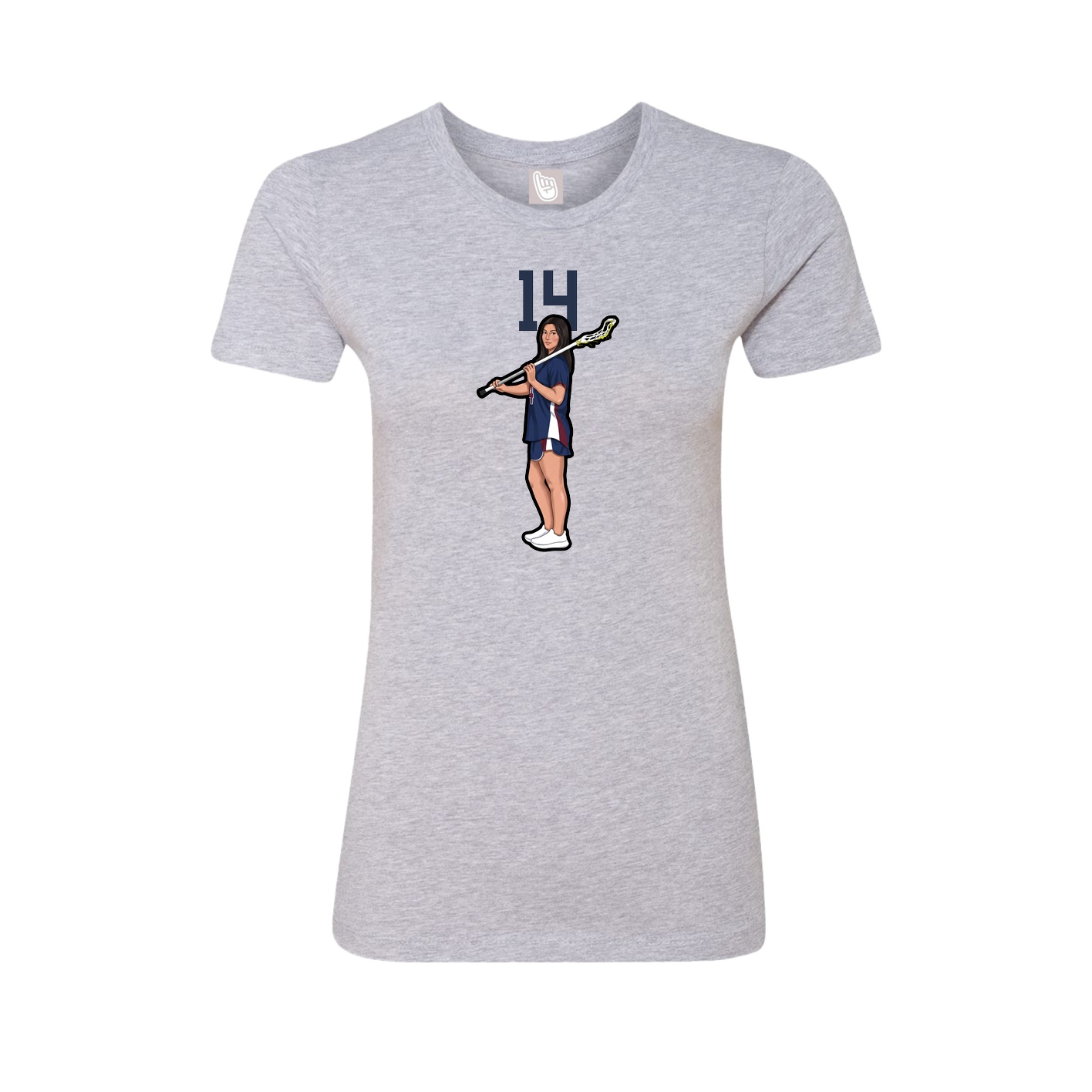 Womens Tee — Number Top in Grey
