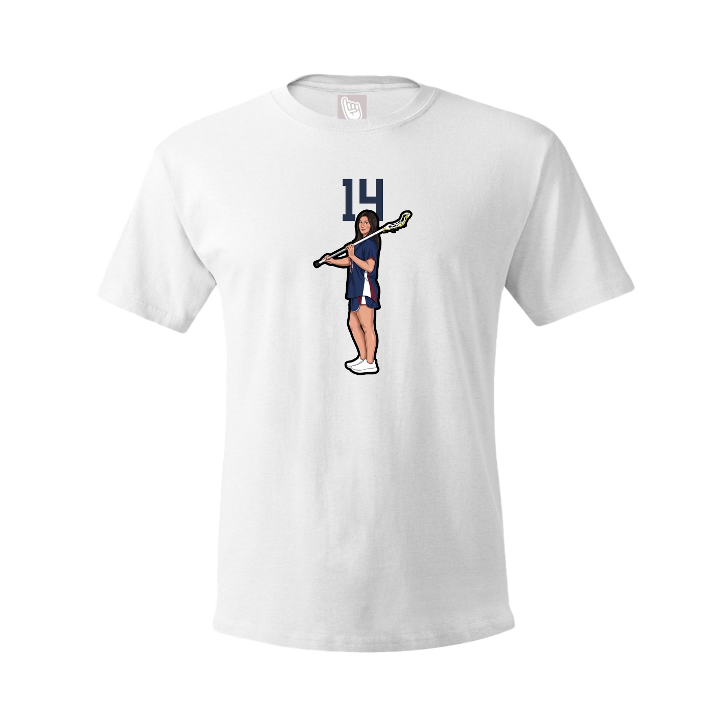 Youth Tee — Number Top in White