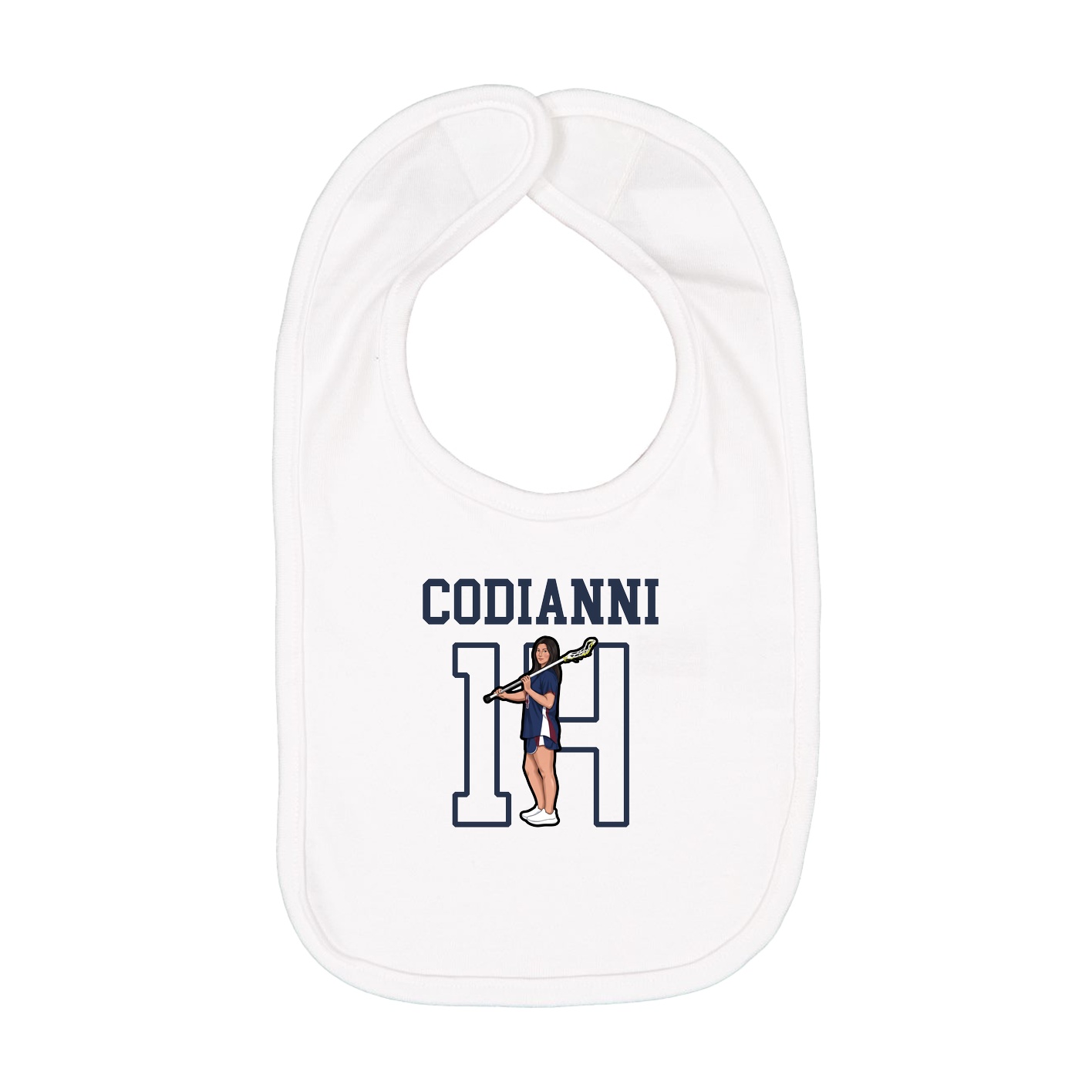 Infant Bib — Shirsey in White