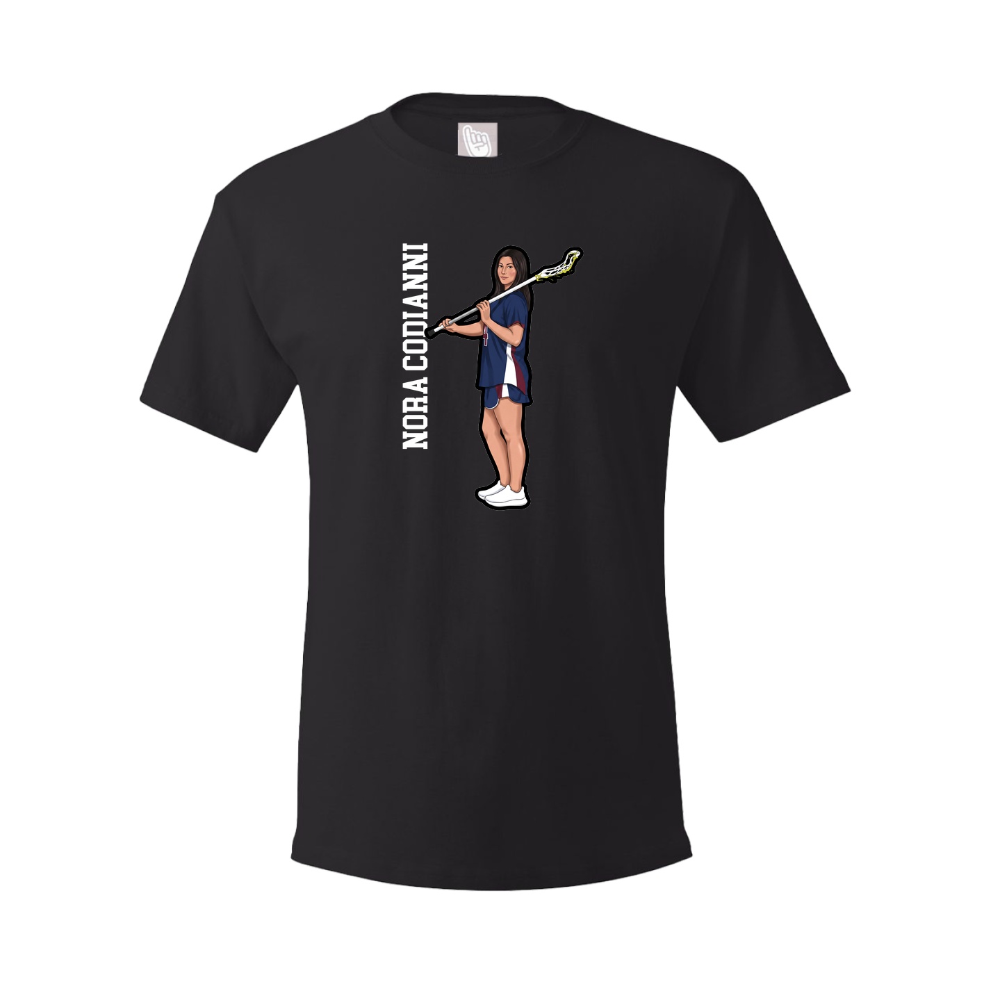 Youth Tee — Name Vertical in Black
