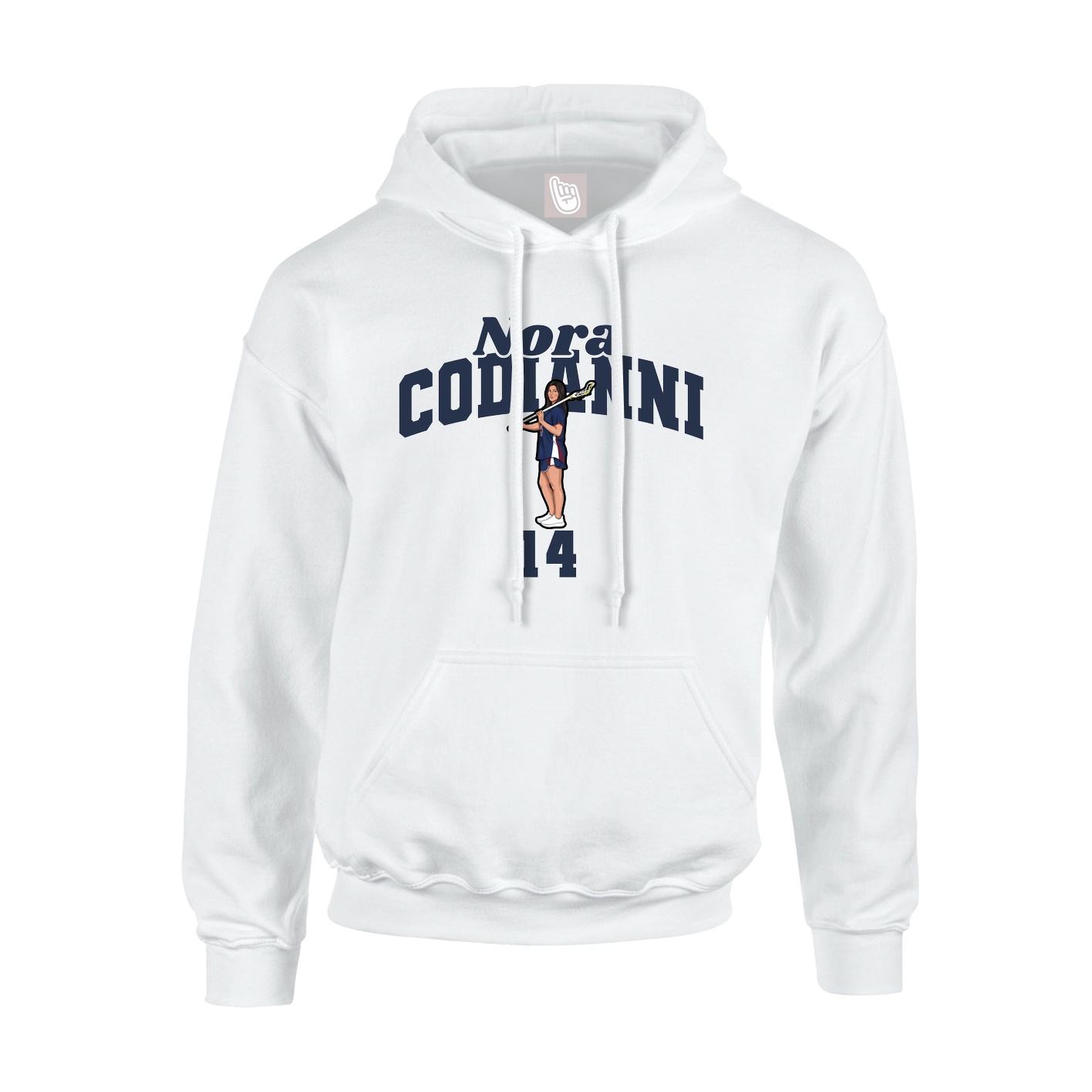 Youth Hoodie — Signature Arch in White