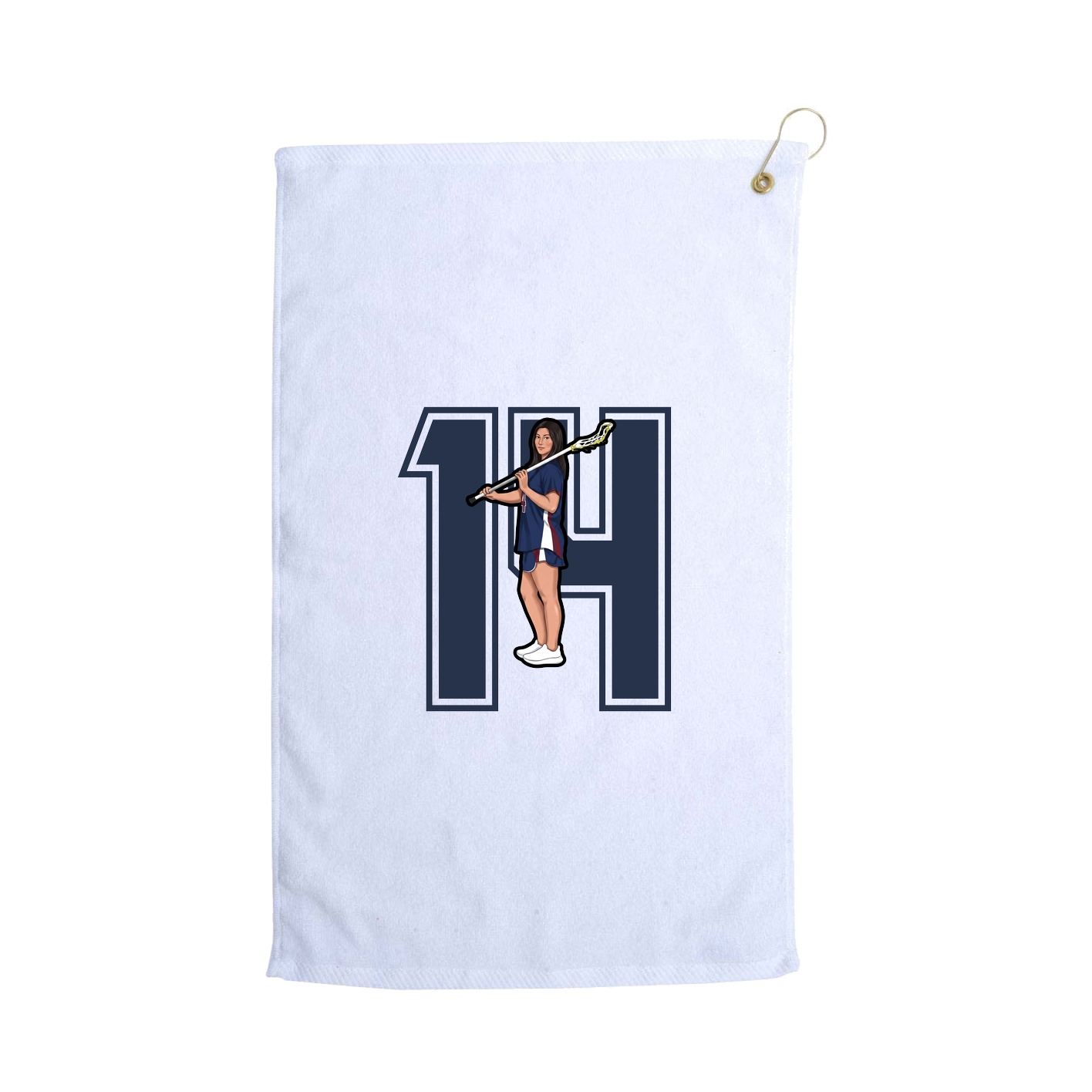 Golf Towel — Number in White