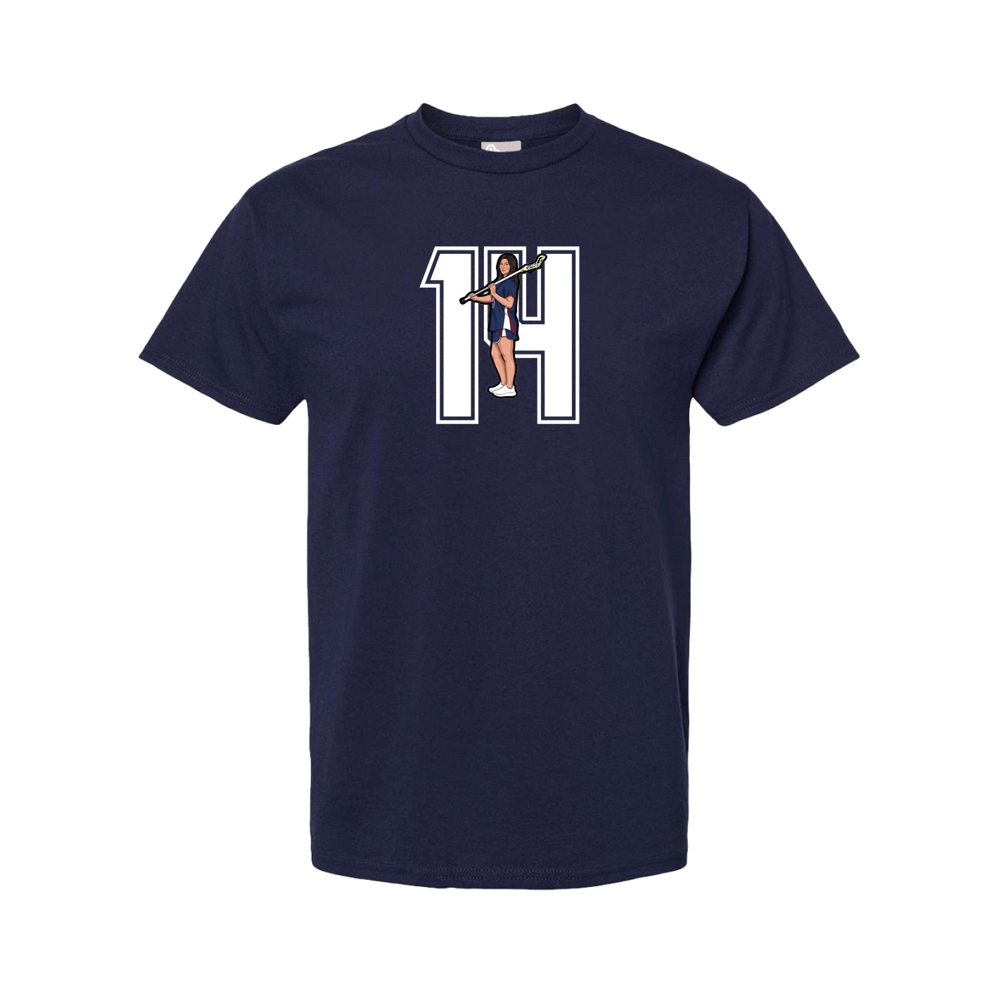 Youth Tee — Number in Navy