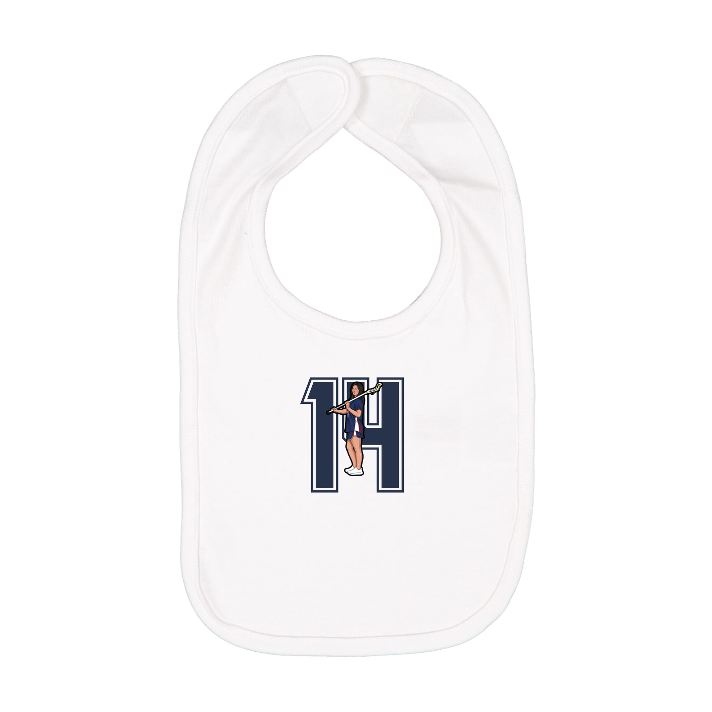 Infant Bib — Number in White