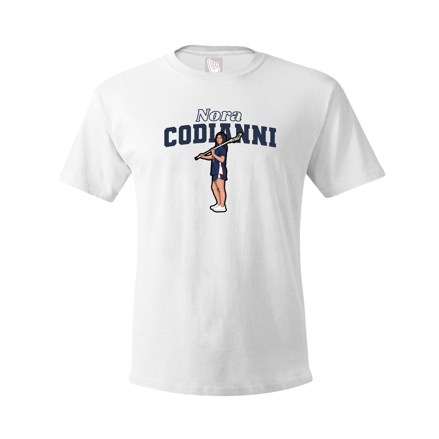 Youth Tee — Name Arch in White
