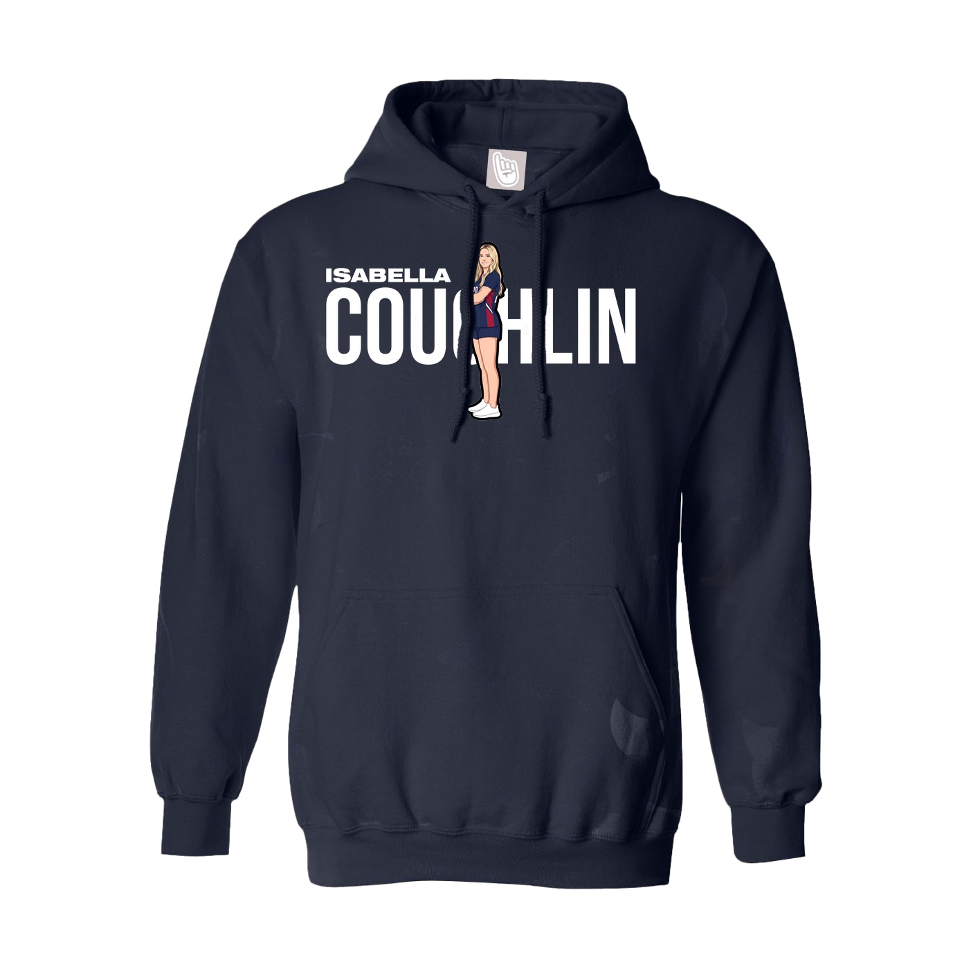 Youth Hoodie — Player Name in Navy