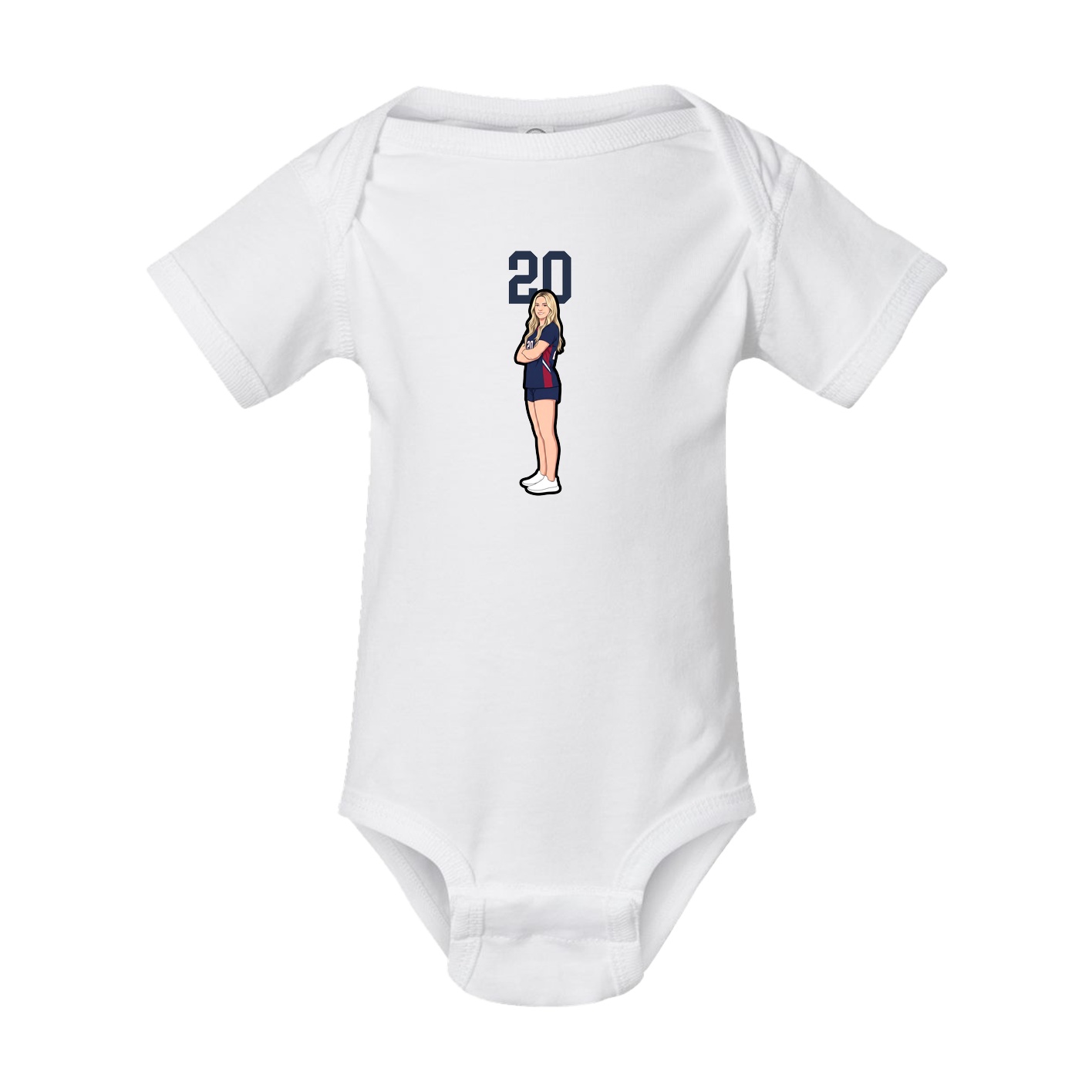 Baby Onesie — Number Top in White