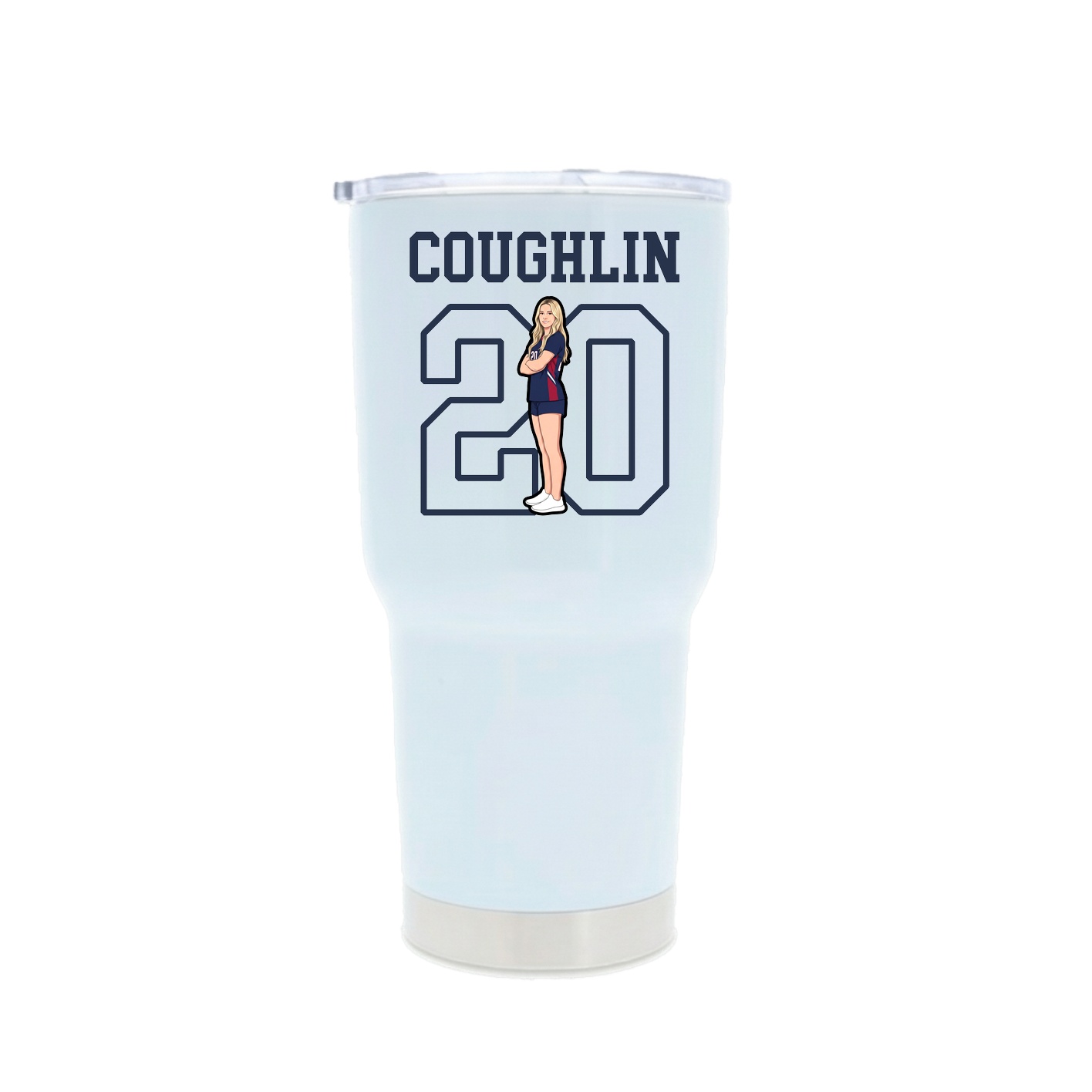 30oz Stainless Steel Tumbler — Shirsey in White