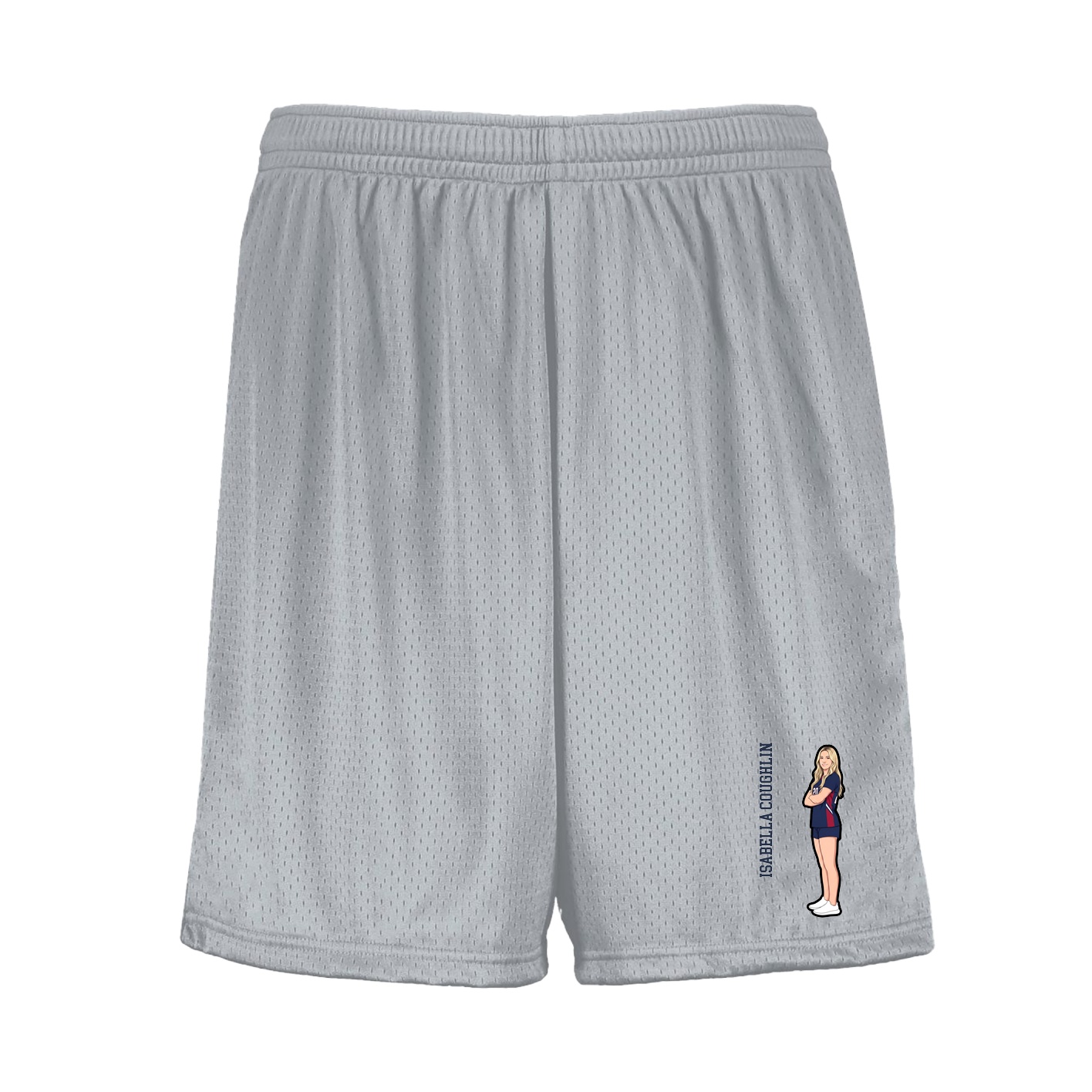 Shorts — Name Vertical in Silver