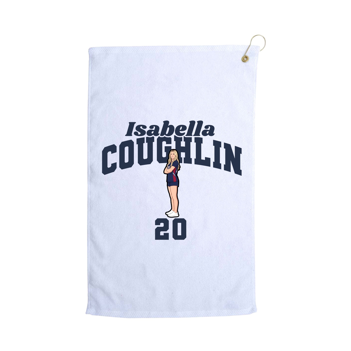 Golf Towel — Signature Arch in White