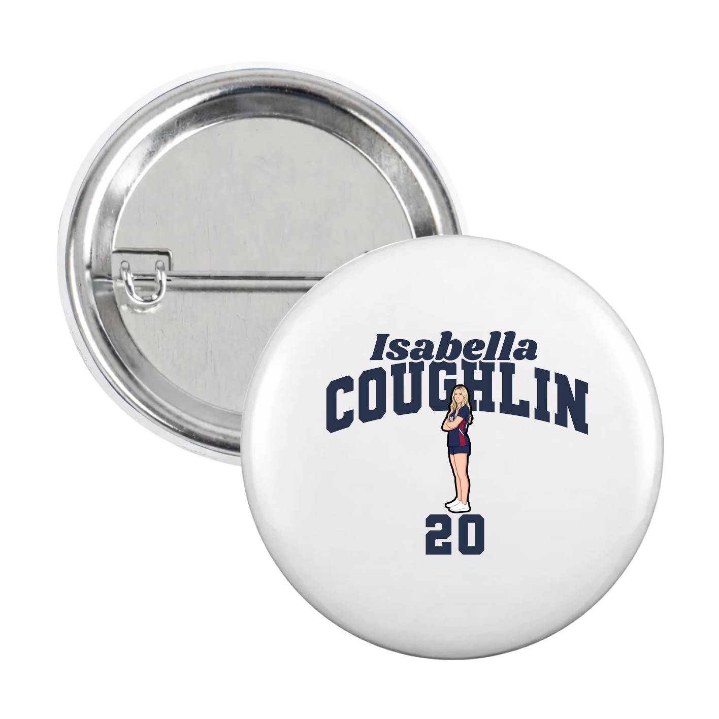 Game Day Button — Signature Arch in White