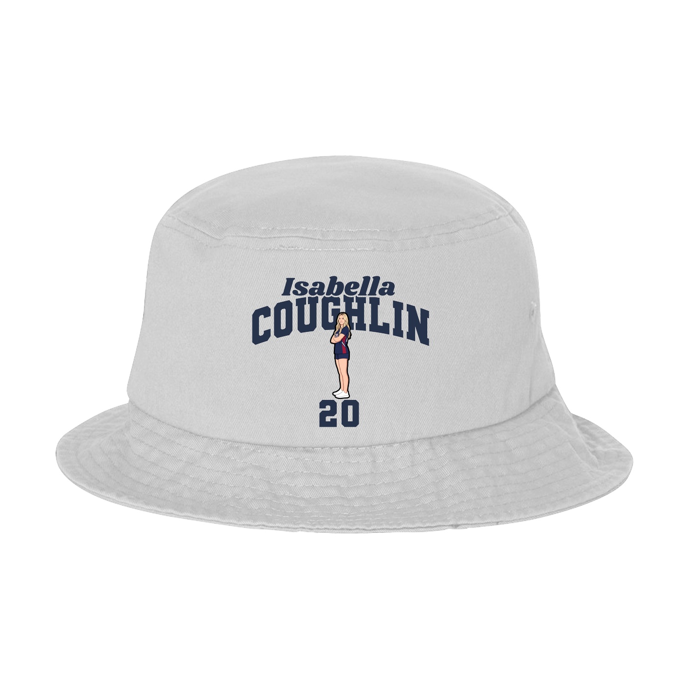 Bucket Cap — Signature Arch in White