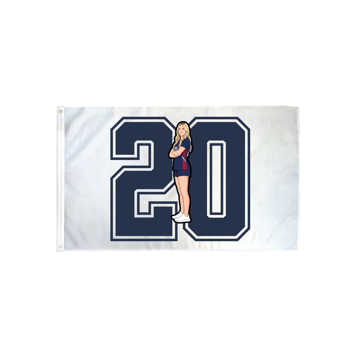 3x5 Flag — Number in Classic