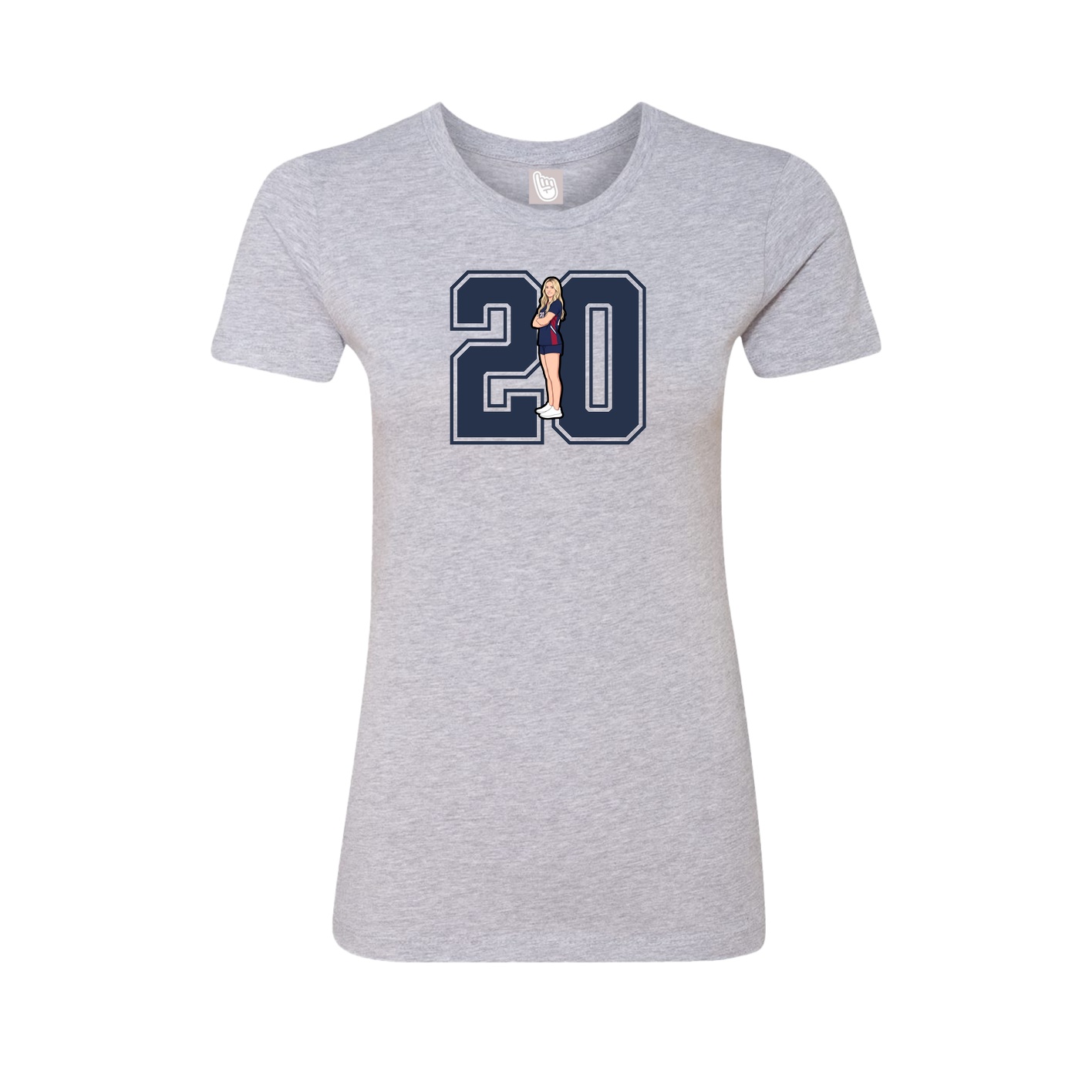 Womens Tee — Number in Grey