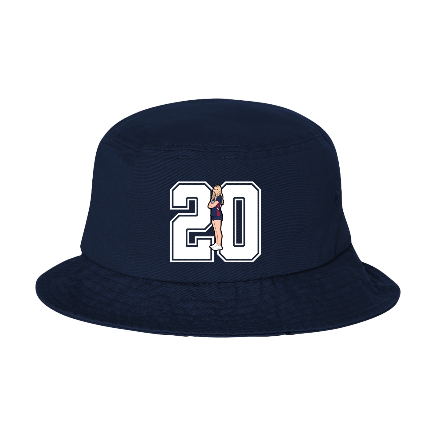 Bucket Cap — Number in Navy
