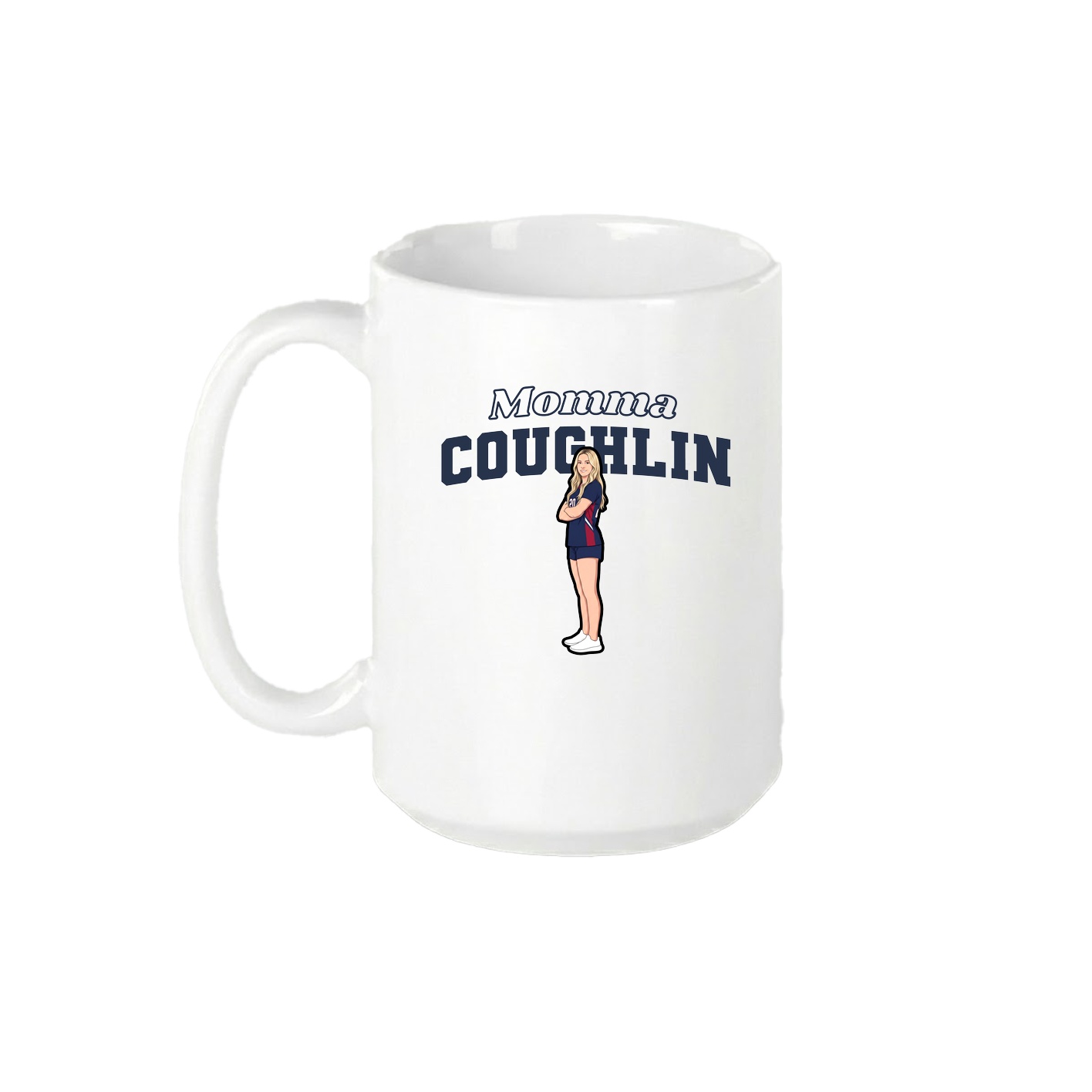 15oz Coffee Mug — Mothers Day Block in White