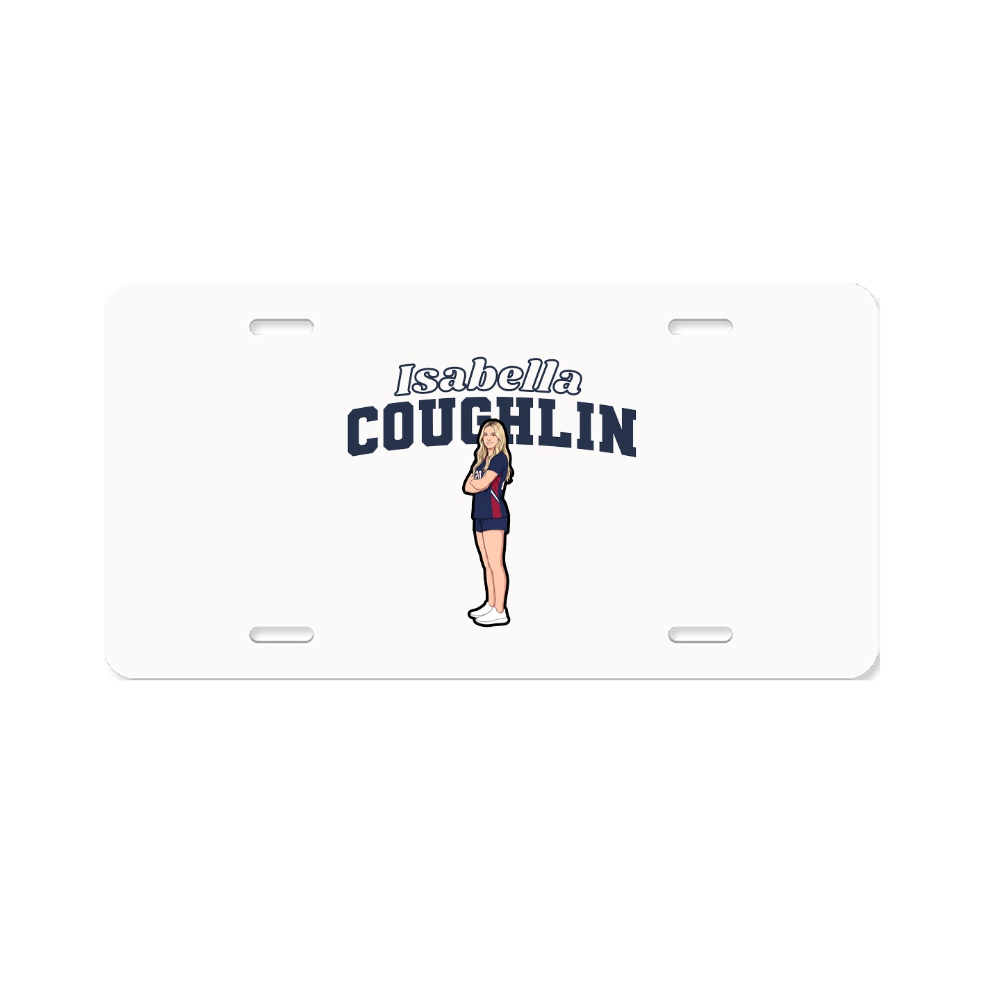 License Plate — Name Arch in Classic
