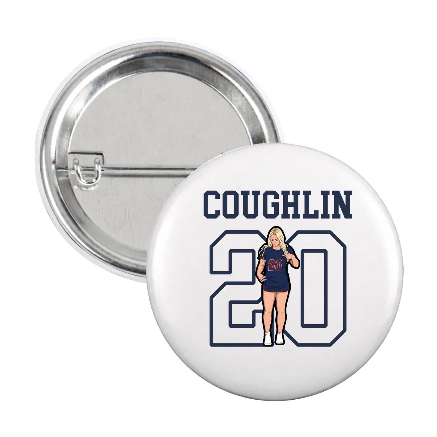 Game Day Button — Shirsey in White