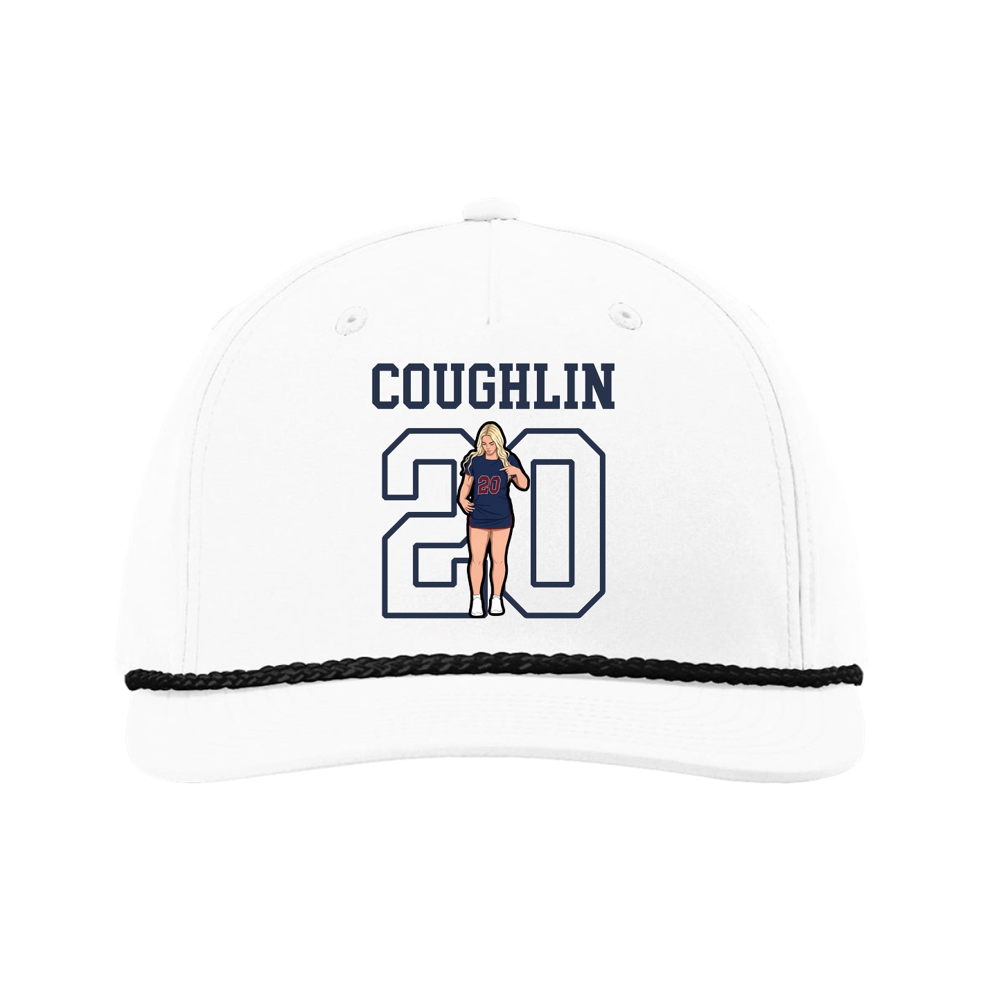 Five-Panel Classic Rope Cap — Shirsey in White