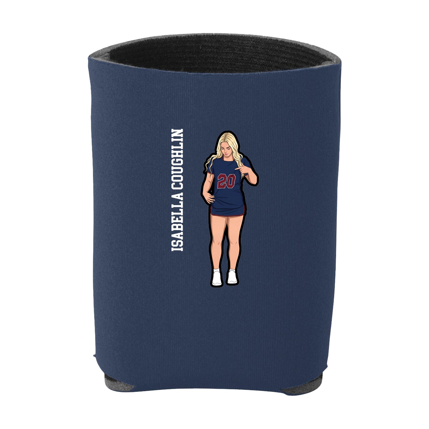 Can Holder — Name Vertical in Navy