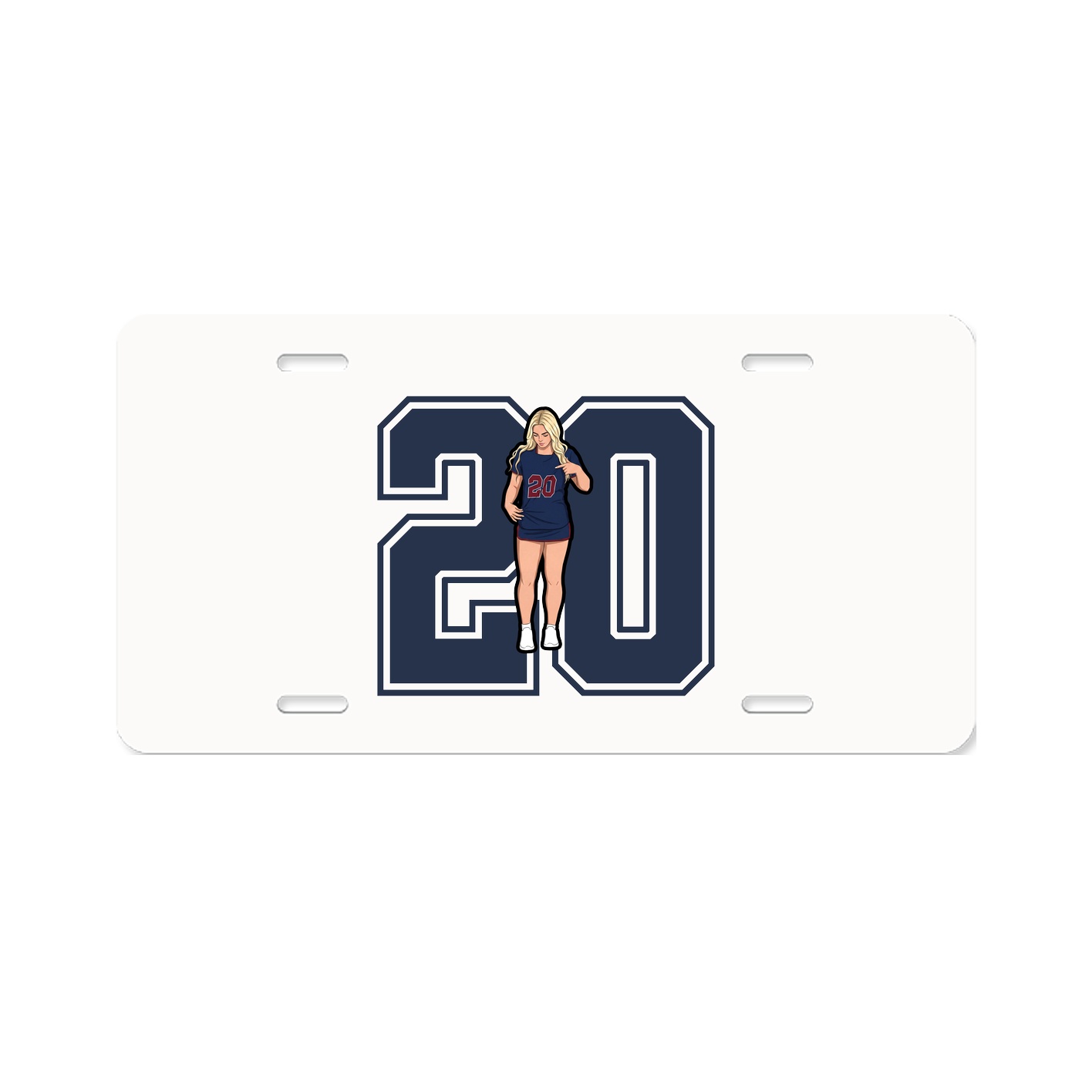 License Plate — Number in Classic