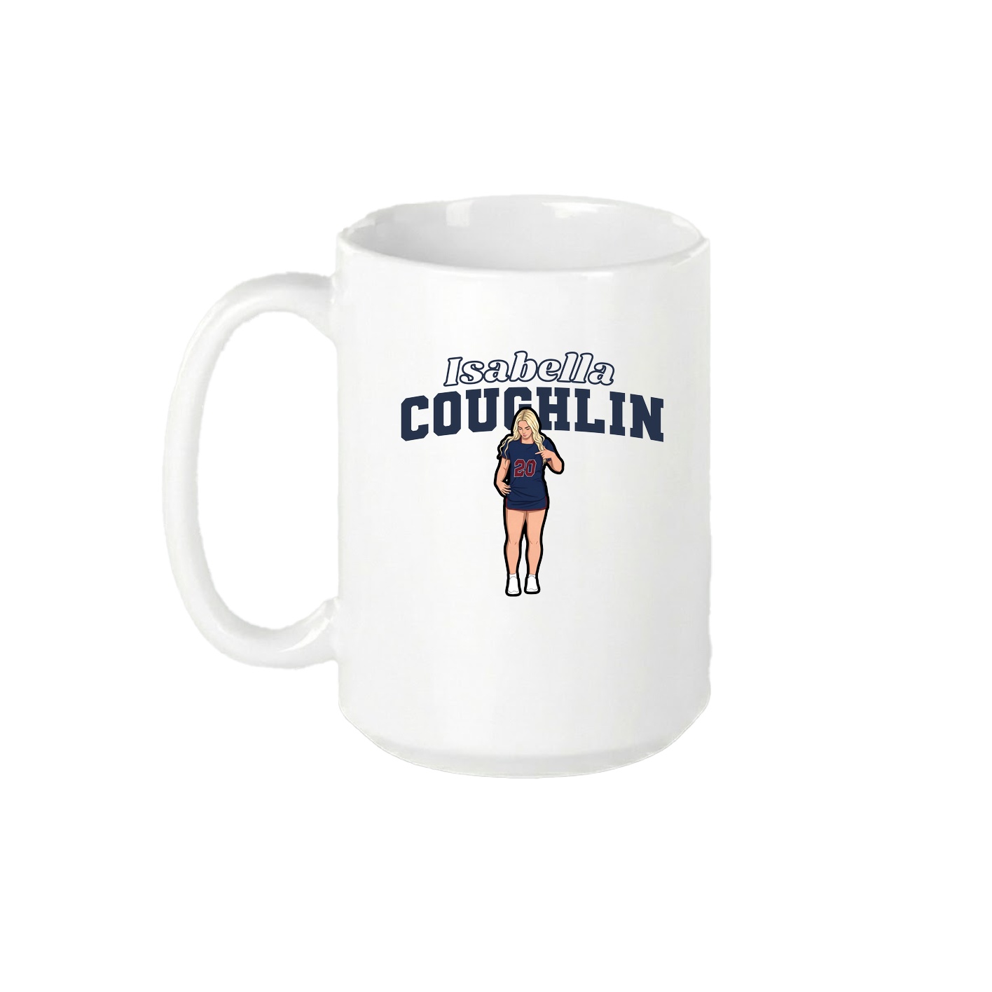 15oz Coffee Mug — Name Arch in White