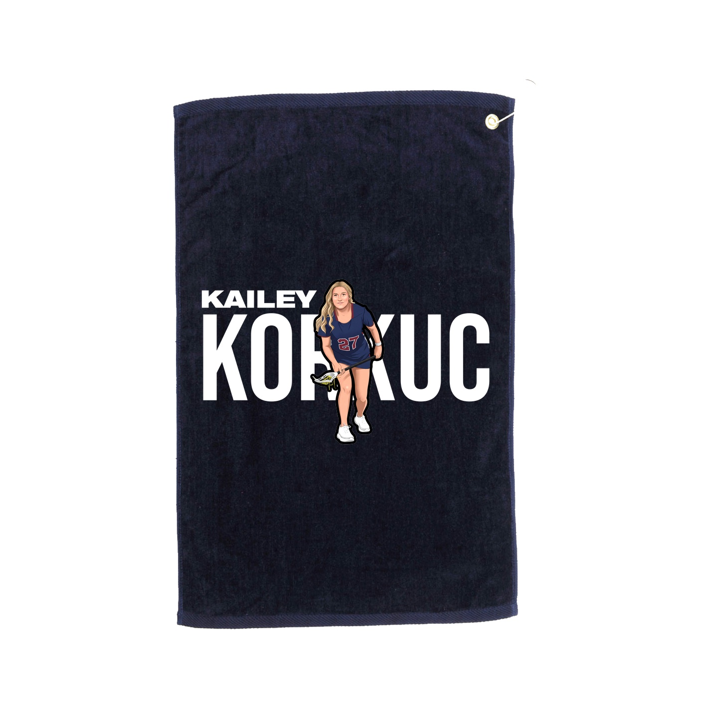Golf Towel — Player Name in Navy