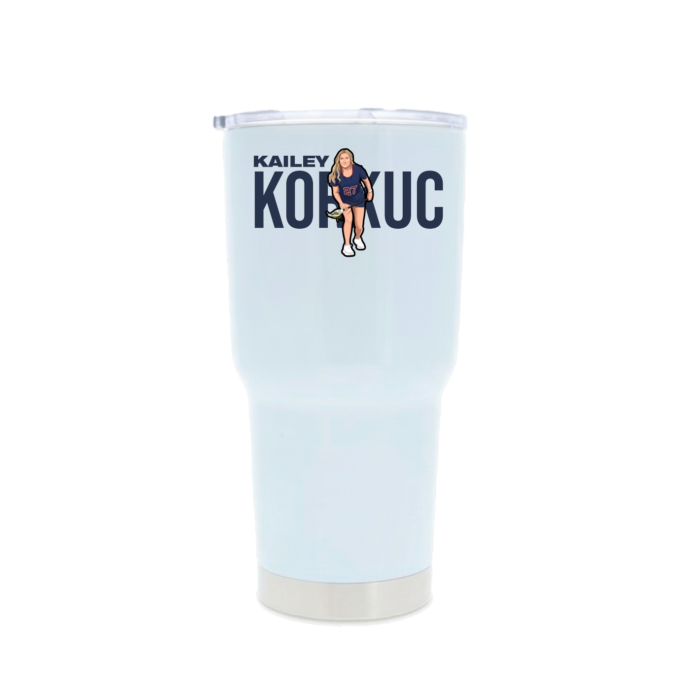30oz Stainless Steel Tumbler — Player Name in White