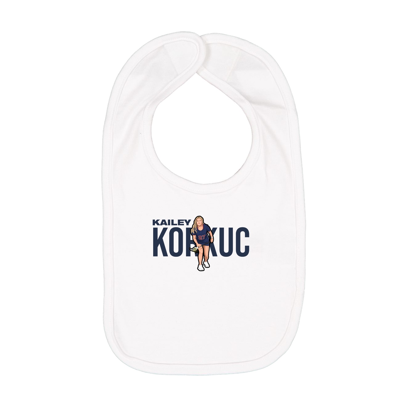 Infant Bib — Player Name in White