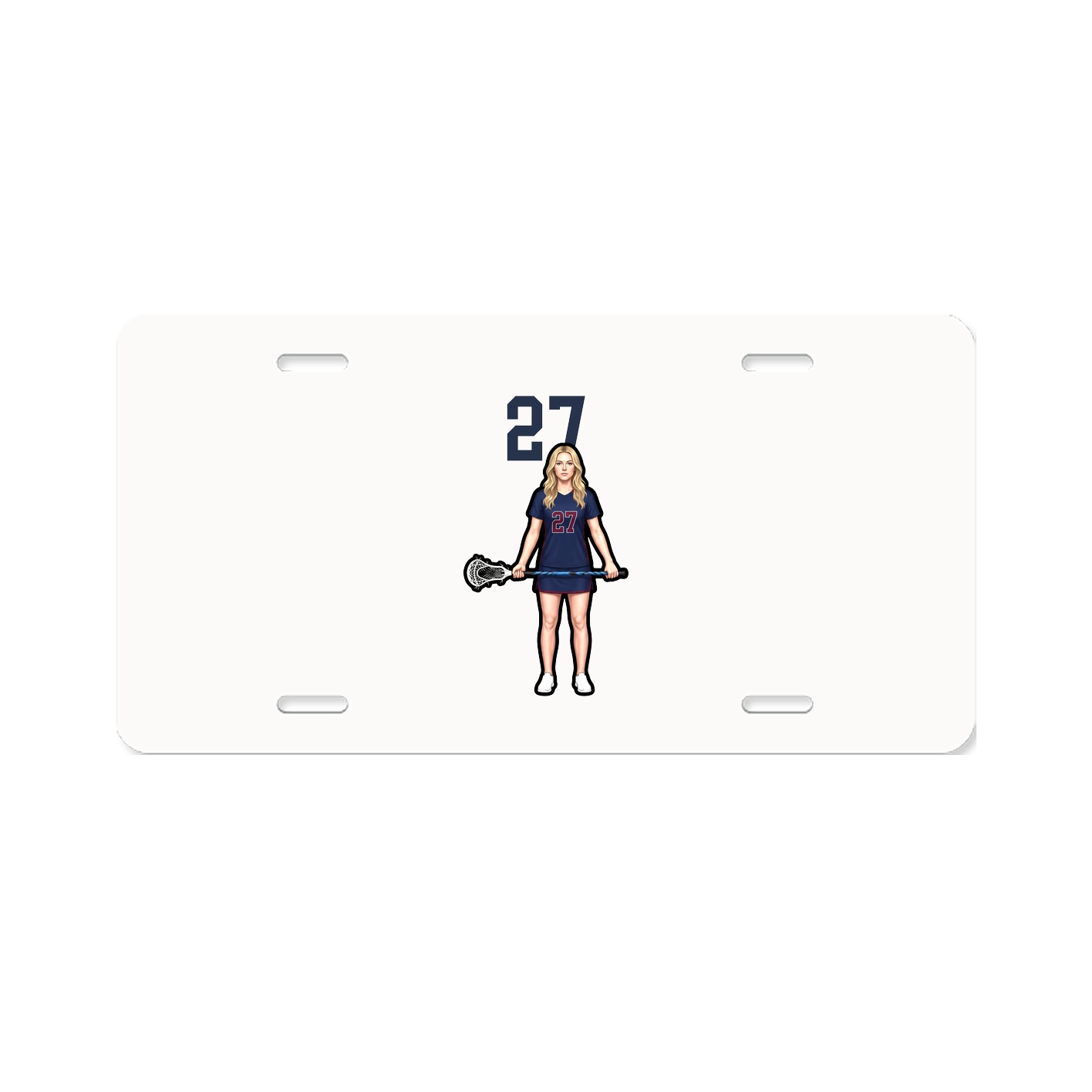 License Plate — Number Top in Classic