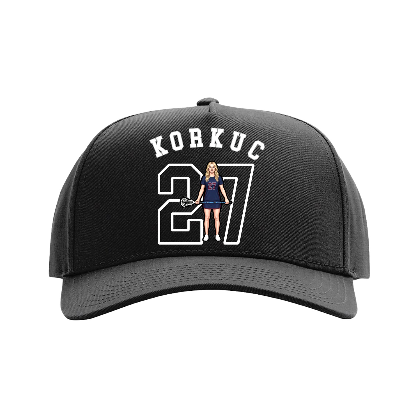 Full Fabric Five-Panel Champ Cap — Shirsey Arch in Black