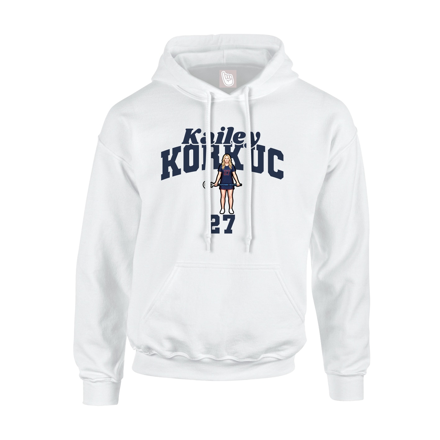 Youth Hoodie — Signature Arch in White