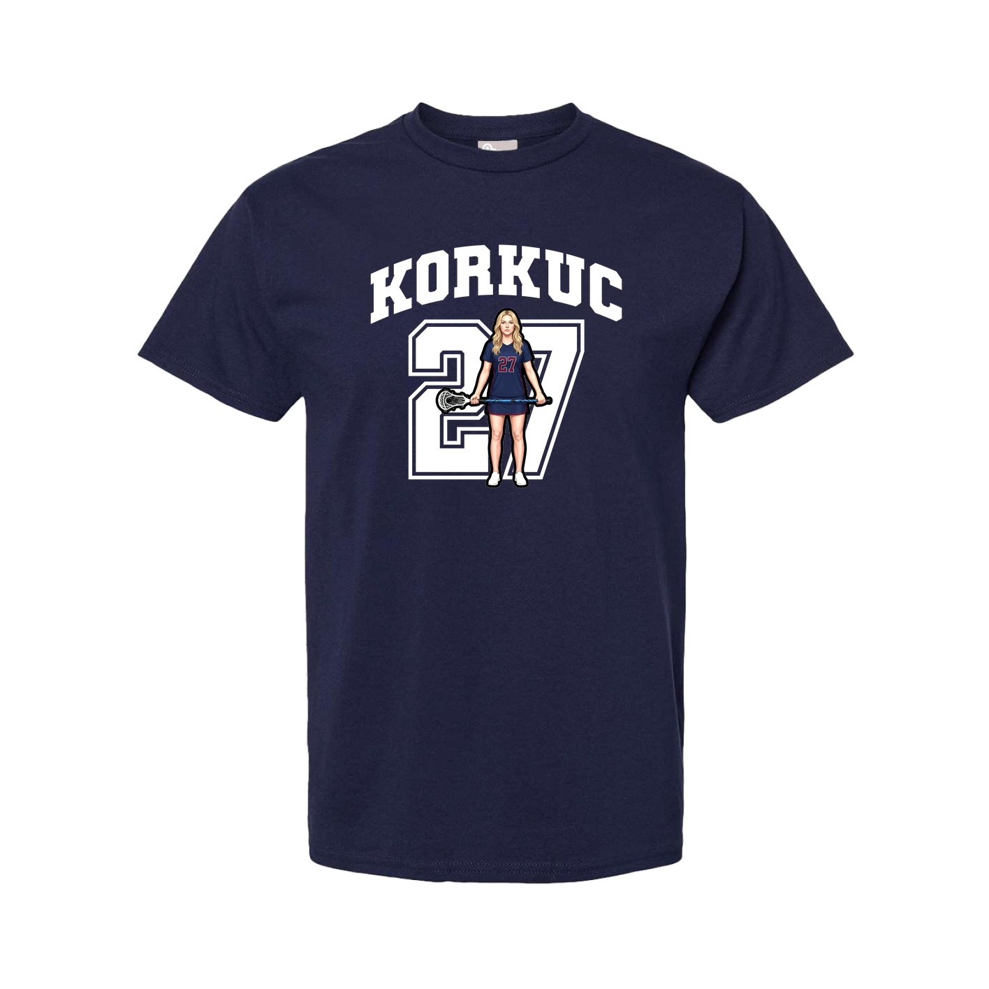 Youth Tee — Number in Navy