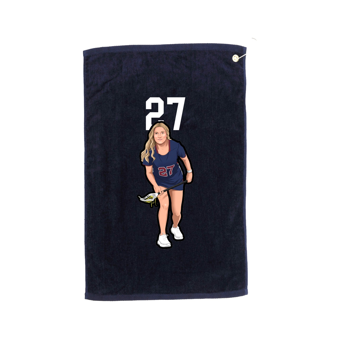 Golf Towel — Number Top in Navy