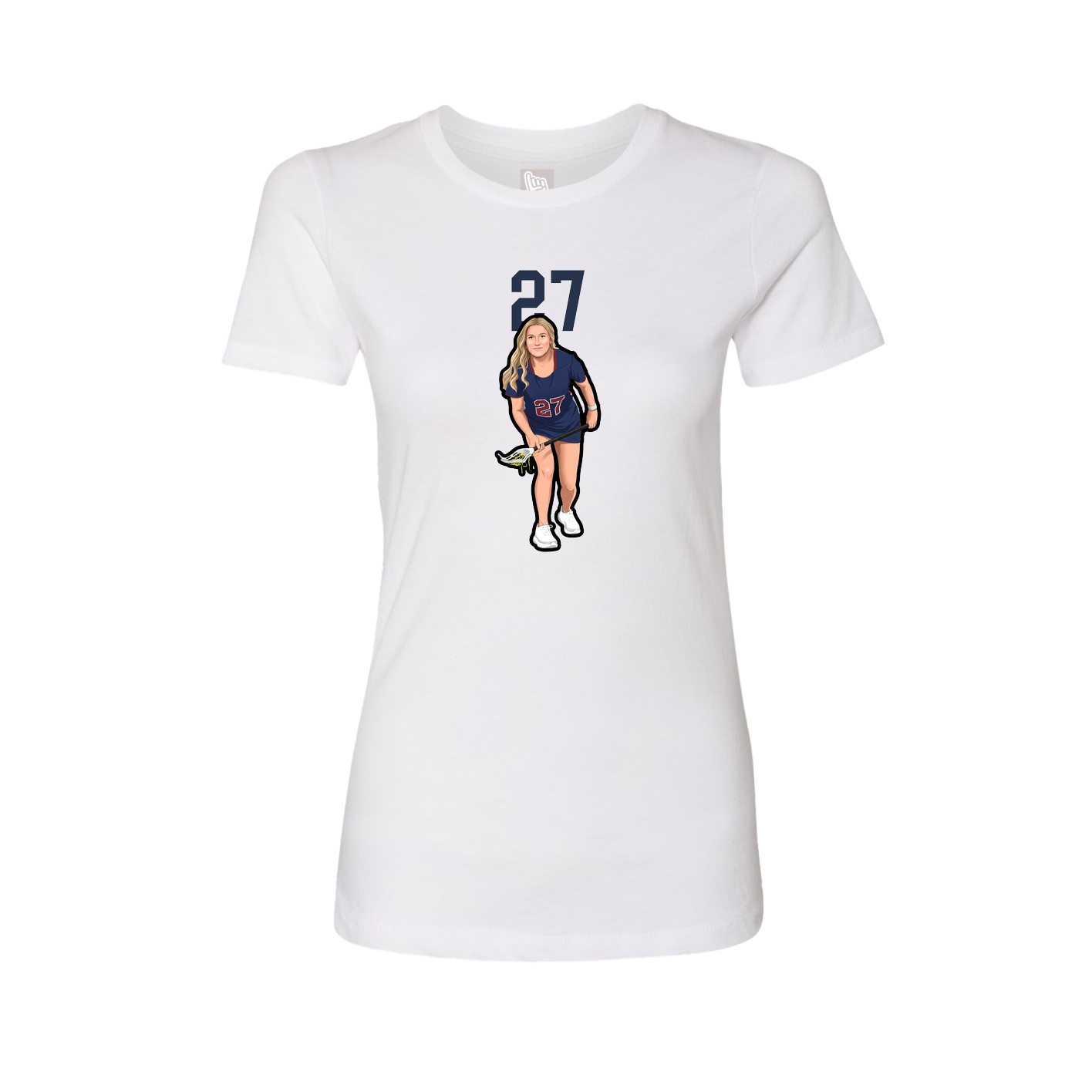 Fitted Women's Tee — Number Top in White
