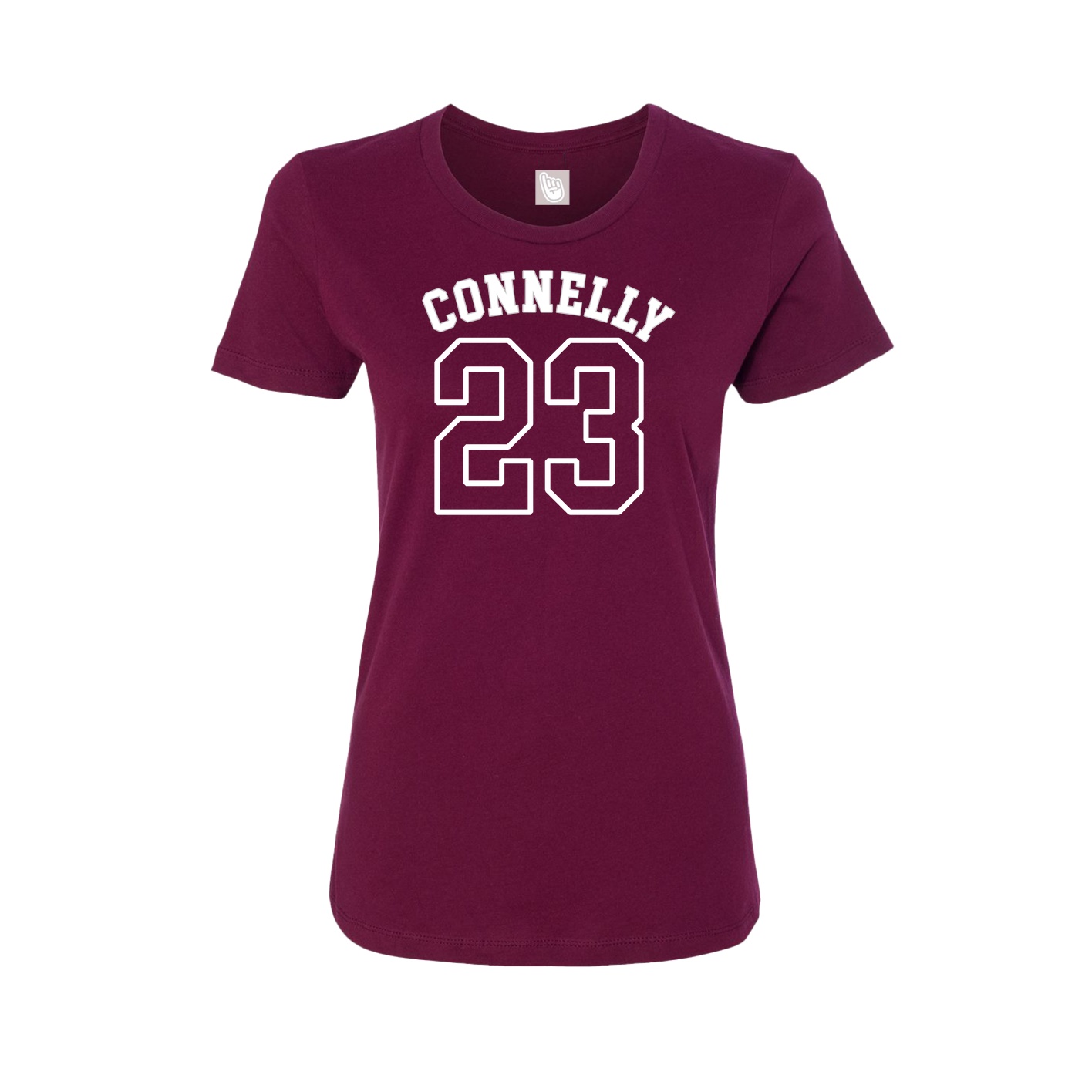 Fitted Women's Tee — Shirsey Arch in Maroon