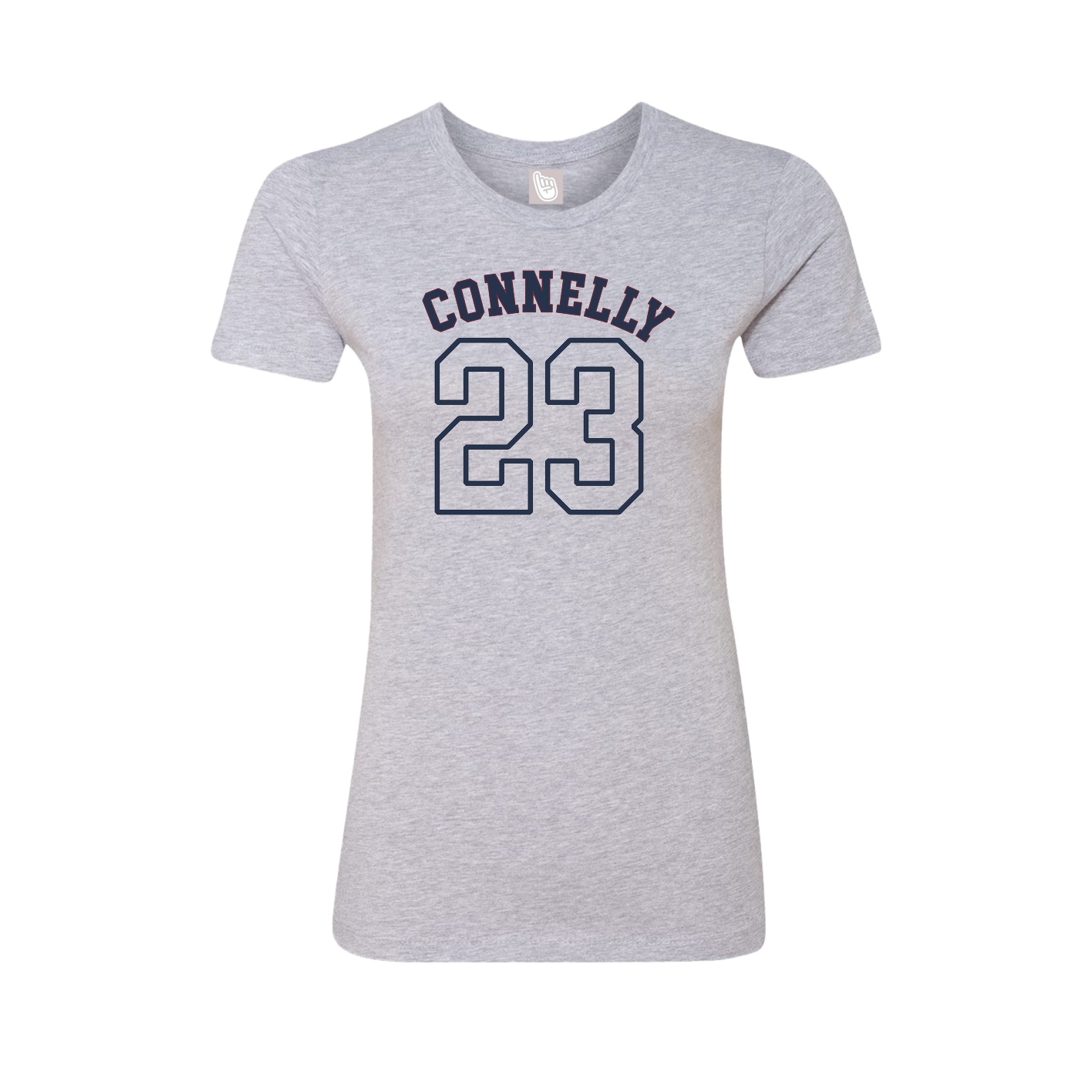 Fitted Women's Tee — Shirsey Arch in Grey