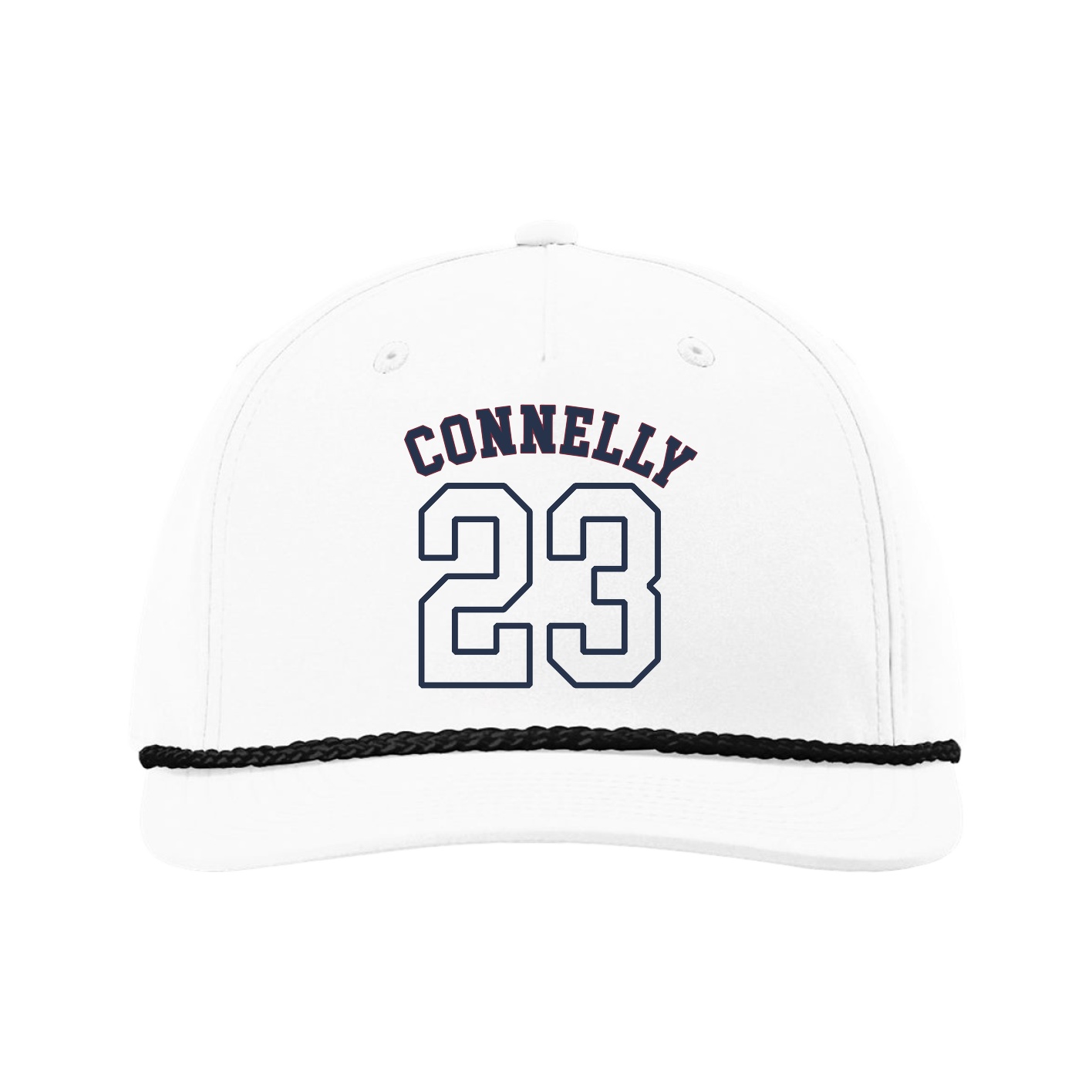 Five-Panel Classic Rope Cap — Shirsey Arch in White