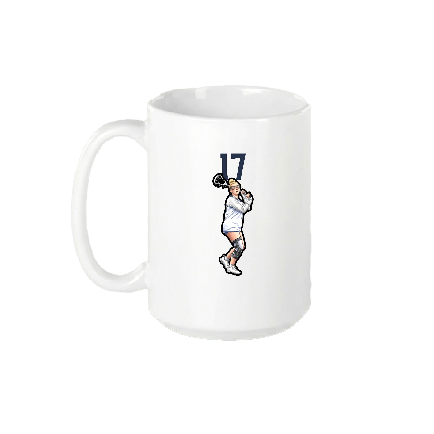 15oz Coffee Mug — Number Top in White